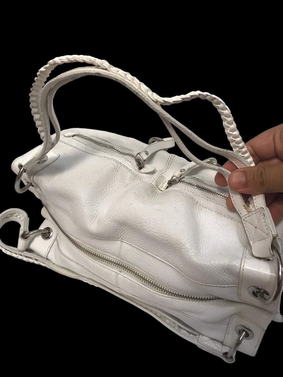 If Six Was Nine × Japanese Brand × KMRii Diana White Leather Shoulders Bag Size ONE SIZE - 7 Thumbnail