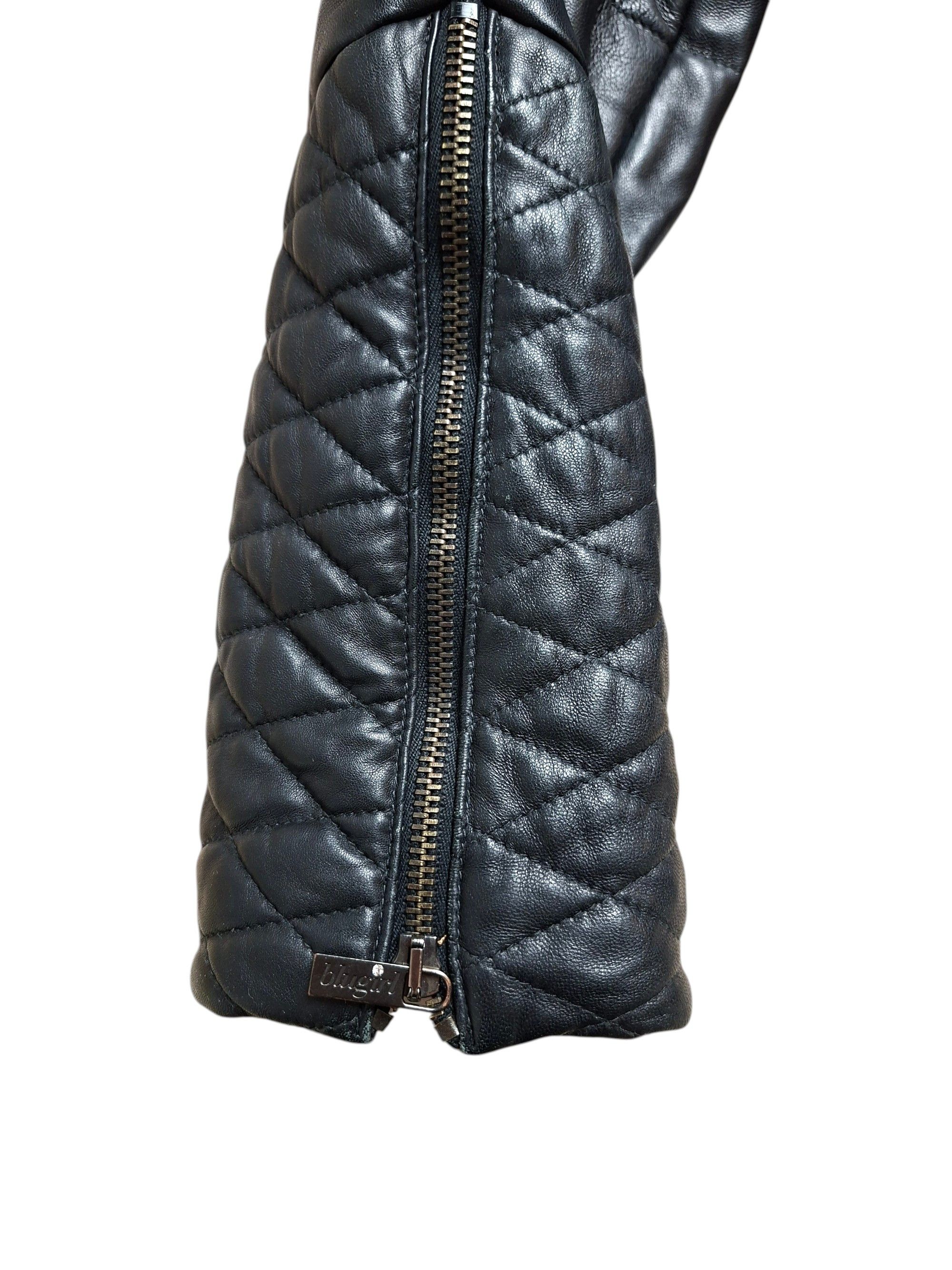 Blumarine Blugirl Blumarine Black Leather Puffer Jacket Quilted Size S / US 4 / IT 40 - 9 Thumbnail