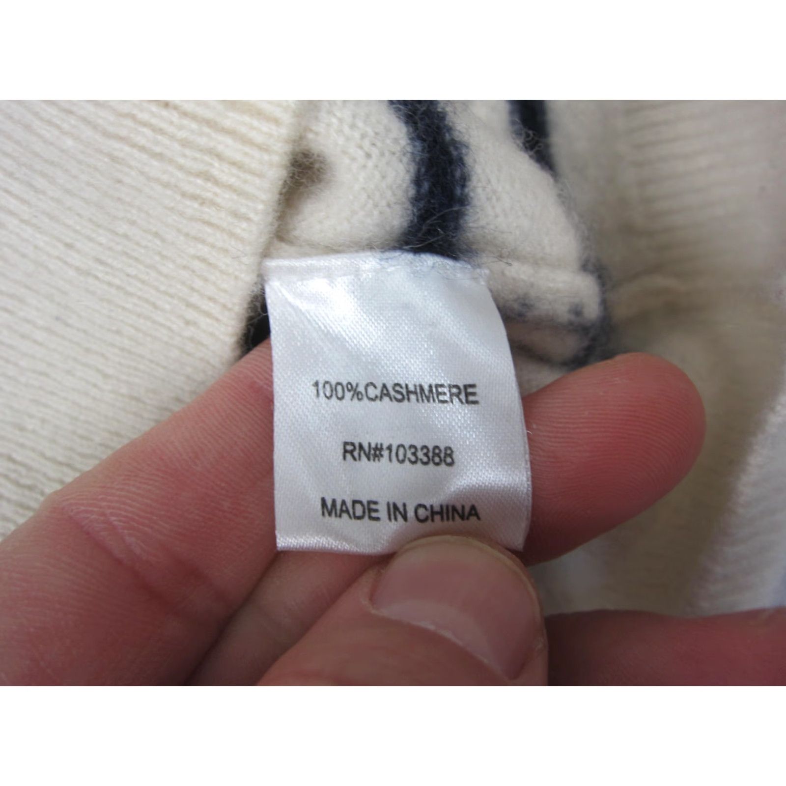 KULE VINTAGE Kule Sweater Womens Medium Ivory 100% Cashmere Full Zip Hooded Striped Knit 80s 90s Preppy Size M Mens Womens Girls Boys Size M / US 6-8 / IT 42-44 - 6 Thumbnail