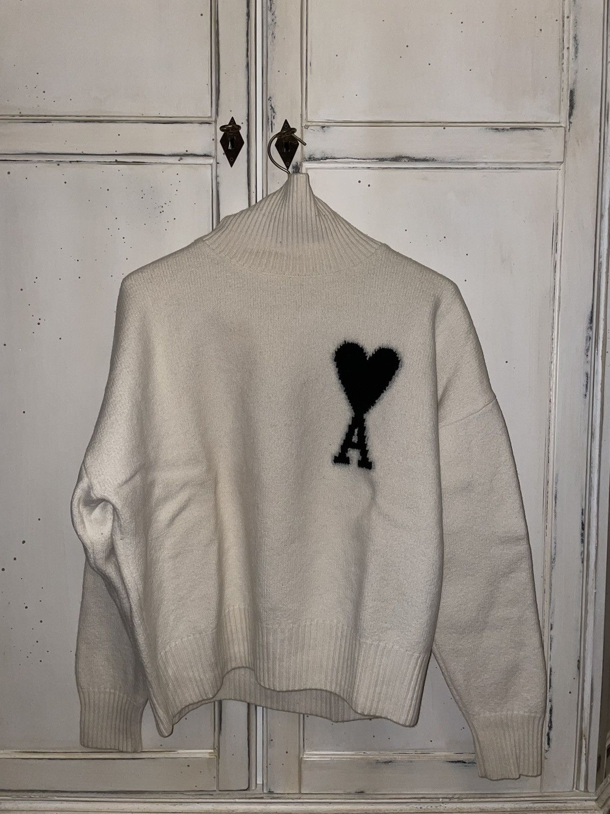 AMI Ami Paris turtleneck sweater white Size US M / EU 48-50 / 2 - 1 Thumbnail