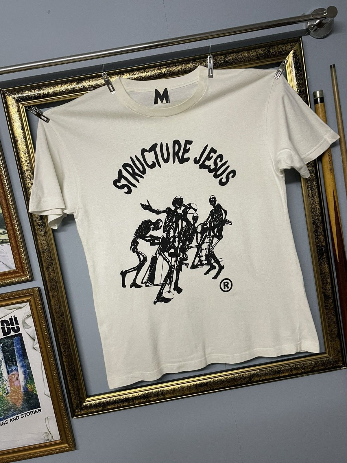 Hysteric Glamour Vintage 90s Japan Designer Manarchy Structure Jesus Band Tee Size US S / EU 44-46 / 1 - 2 Thumbnail