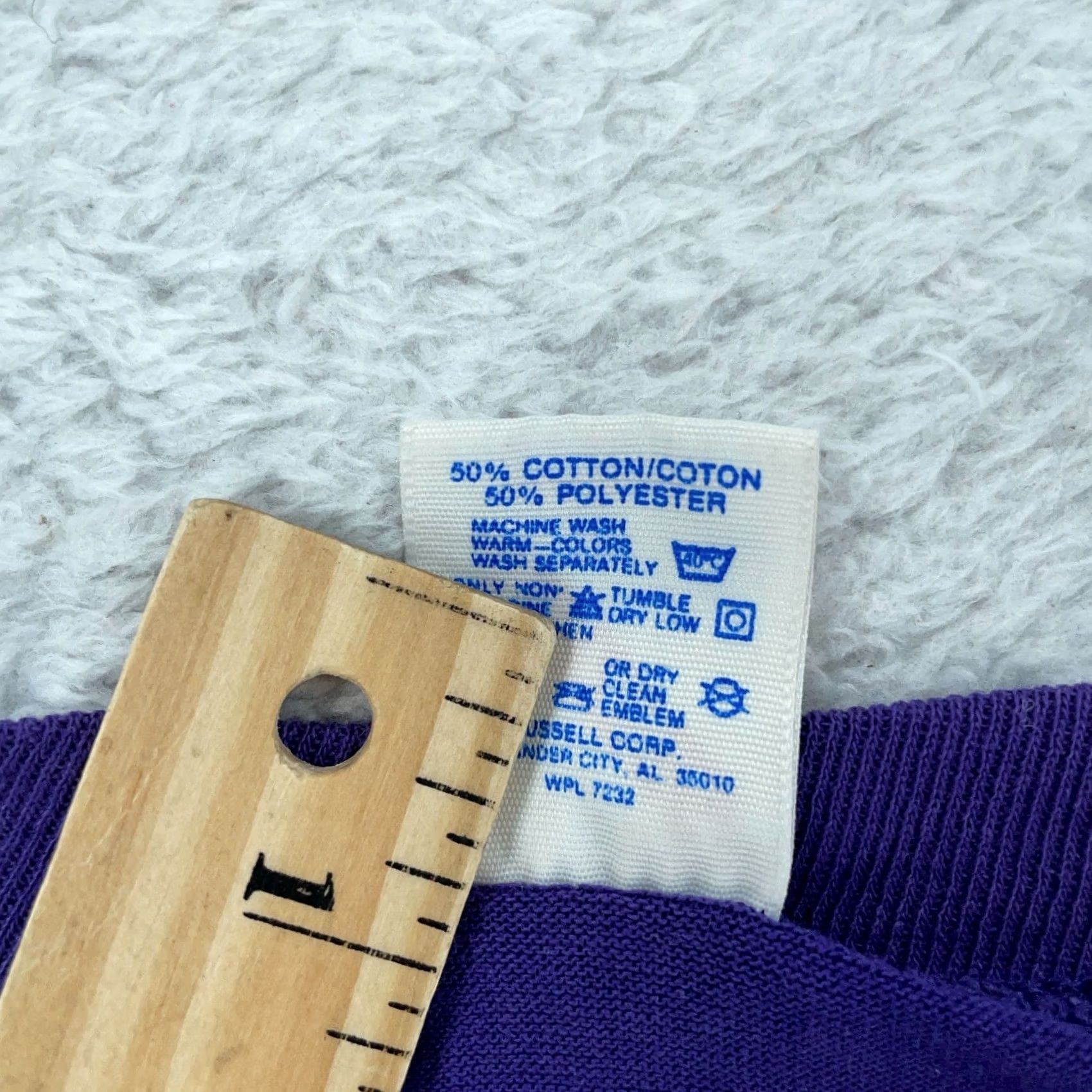 Jerzees VINTAGE Jerzees T-Shirt Mens Regular Short Sleeve Purple Solid USA M Cotton Polyester Crew Neck Size US M / EU 48-50 / 2 - 7 Thumbnail