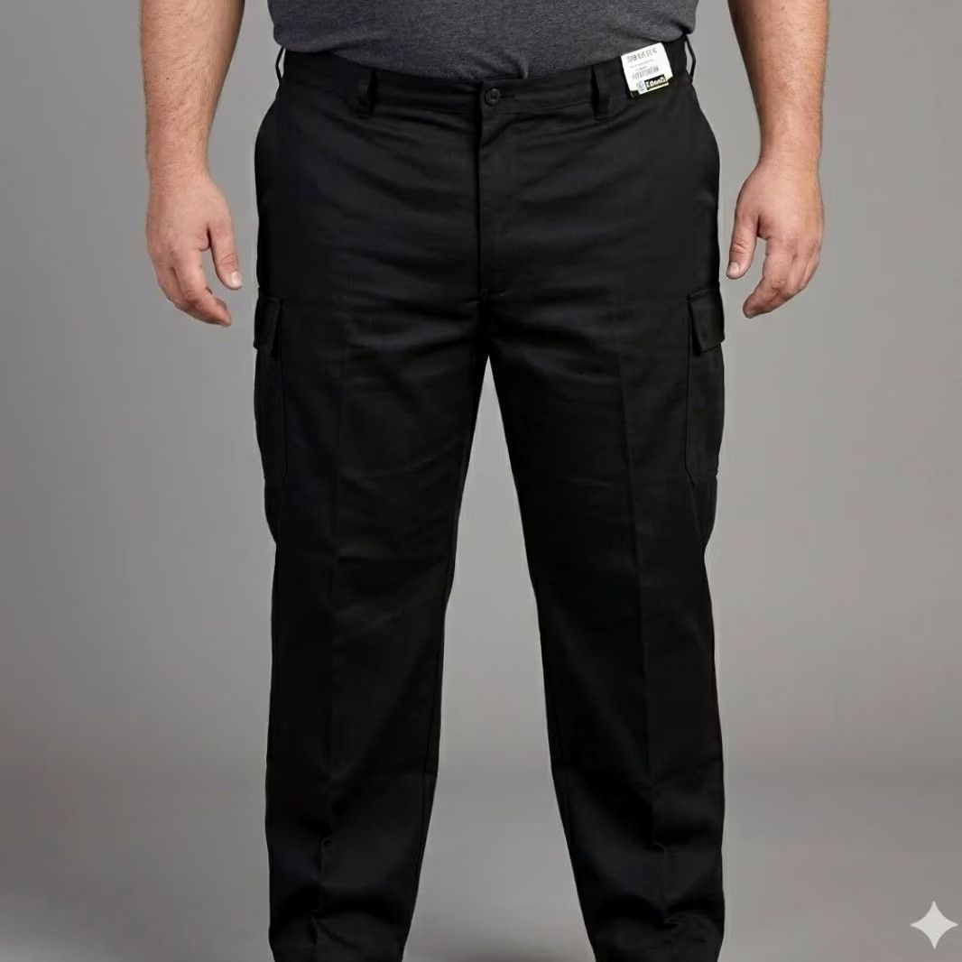 Vintage Edward s Black Utility Chino Cargo Pants Mens 52x34 NWT Size US 36 / EU 52 - 2 Thumbnail