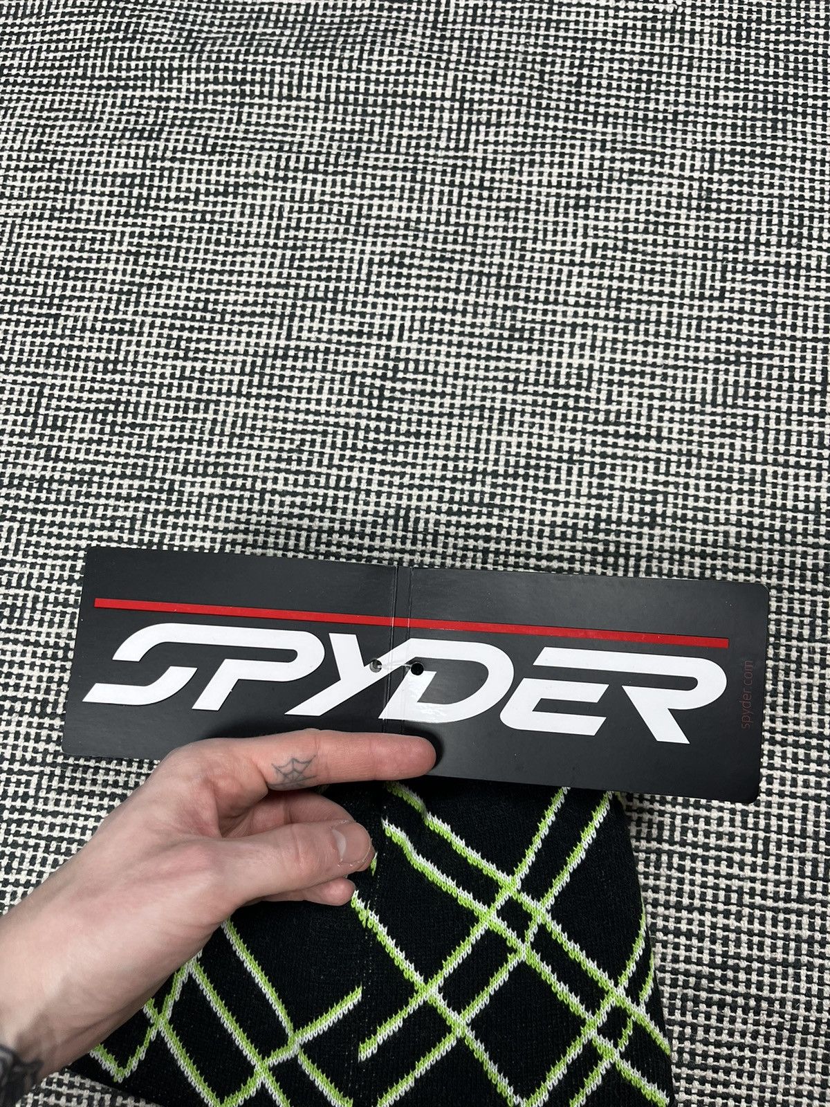 Other Spyder dswt beanie hat web spider black green y2k style Size ONE SIZE - 4 Thumbnail