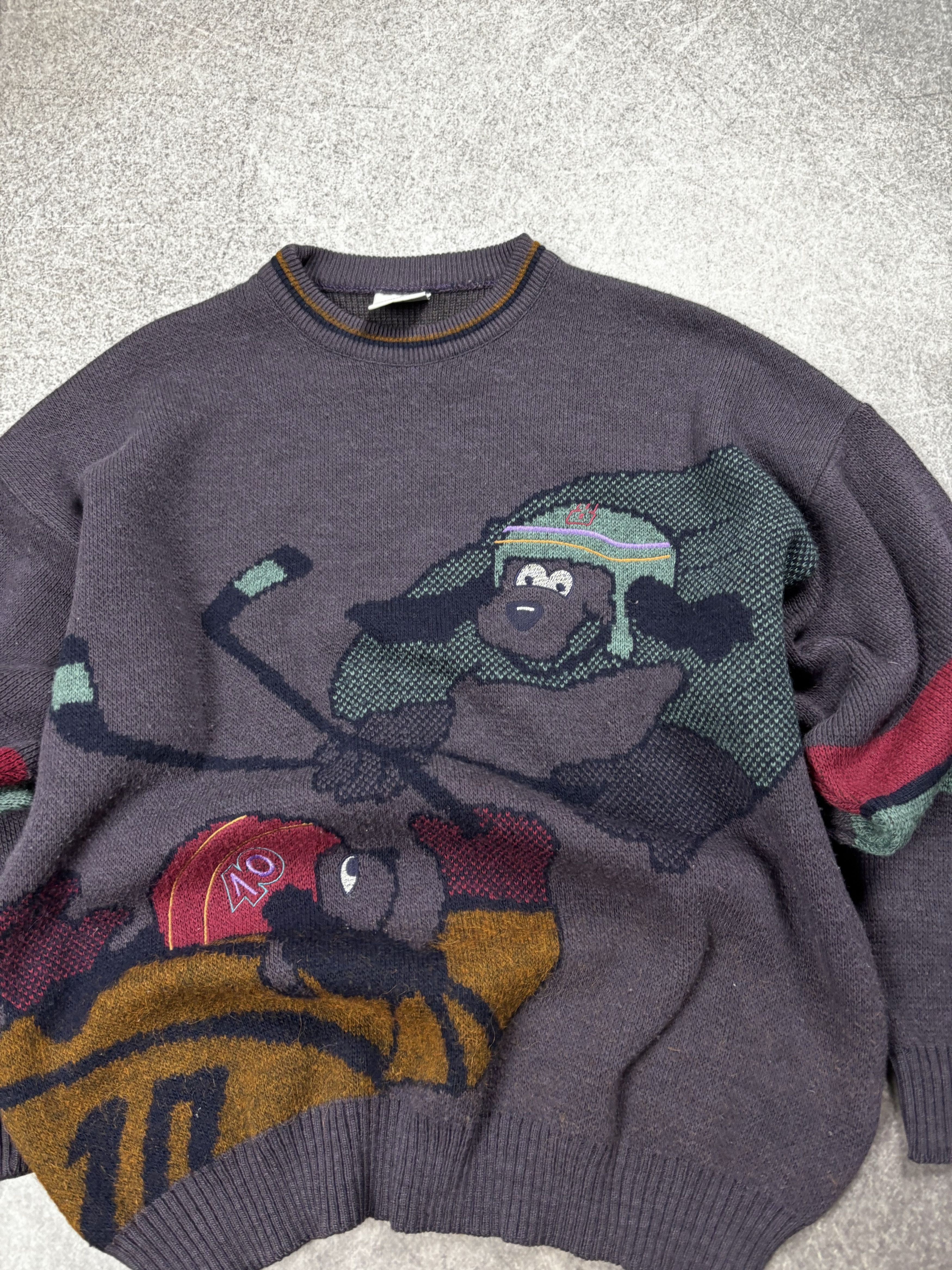 Hysteric Glamour VTG 90S HYSTERIC GLAMOUR STYLE GRAPHIC CARTOON WOOL SWEATER Size US M / EU 48-50 / 2 - 3 Thumbnail