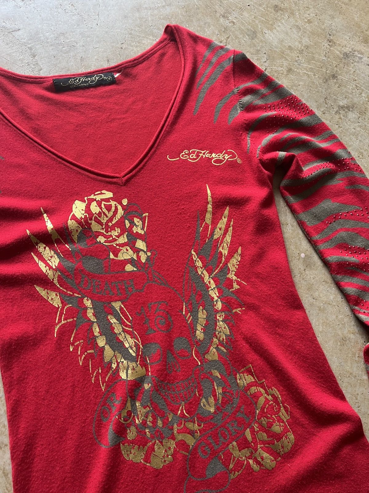 Ed Hardy Ladies Ed Hardy Long Sleeve Top Size M / US 6-8 / IT 42-44 - 3 Thumbnail