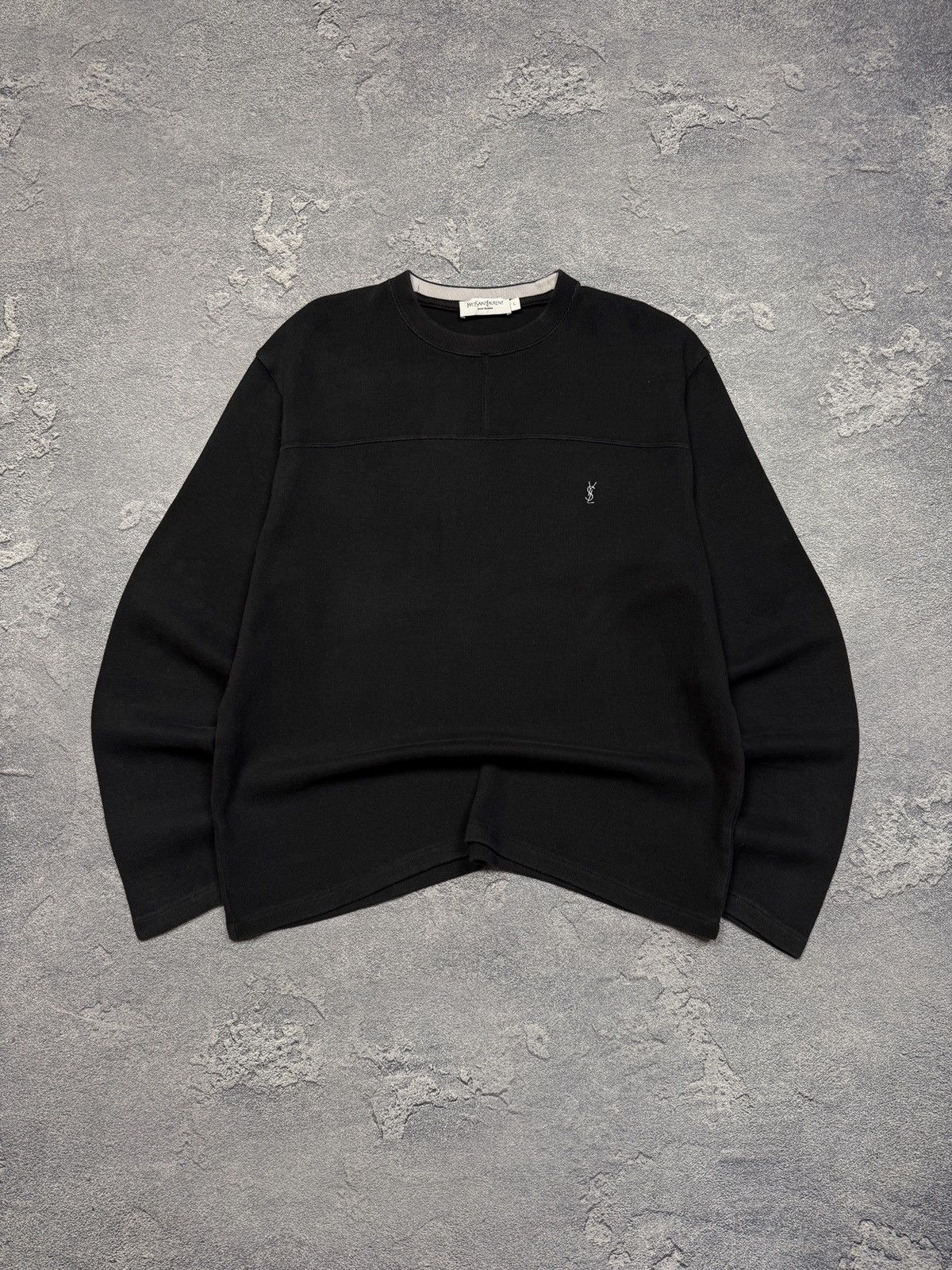 Vintage × Yves Saint Laurent Vintage Yves Saint Laurent black basic sweater Size US L / EU 52-54 / 3 - 1 Thumbnail