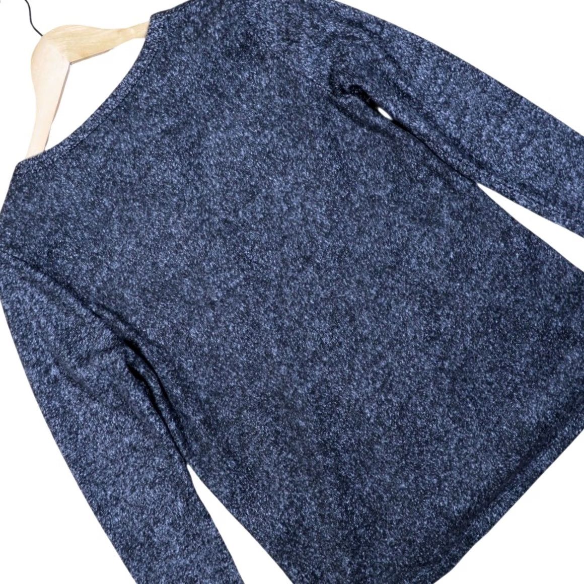 Vintage LE LIS Womens Long Sleeve Knit Top V Neck Charcoal Heathered S Size S / US 4 / IT 40 - 4 Thumbnail