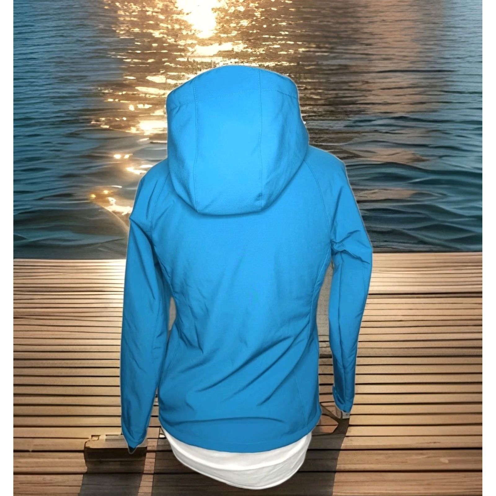 Vintage Blackfish Squall Hoodie Jacket Pullover Soft Shell Fishing Womens Medium (Small) Size M / US 6-8 / IT 42-44 - 4 Thumbnail