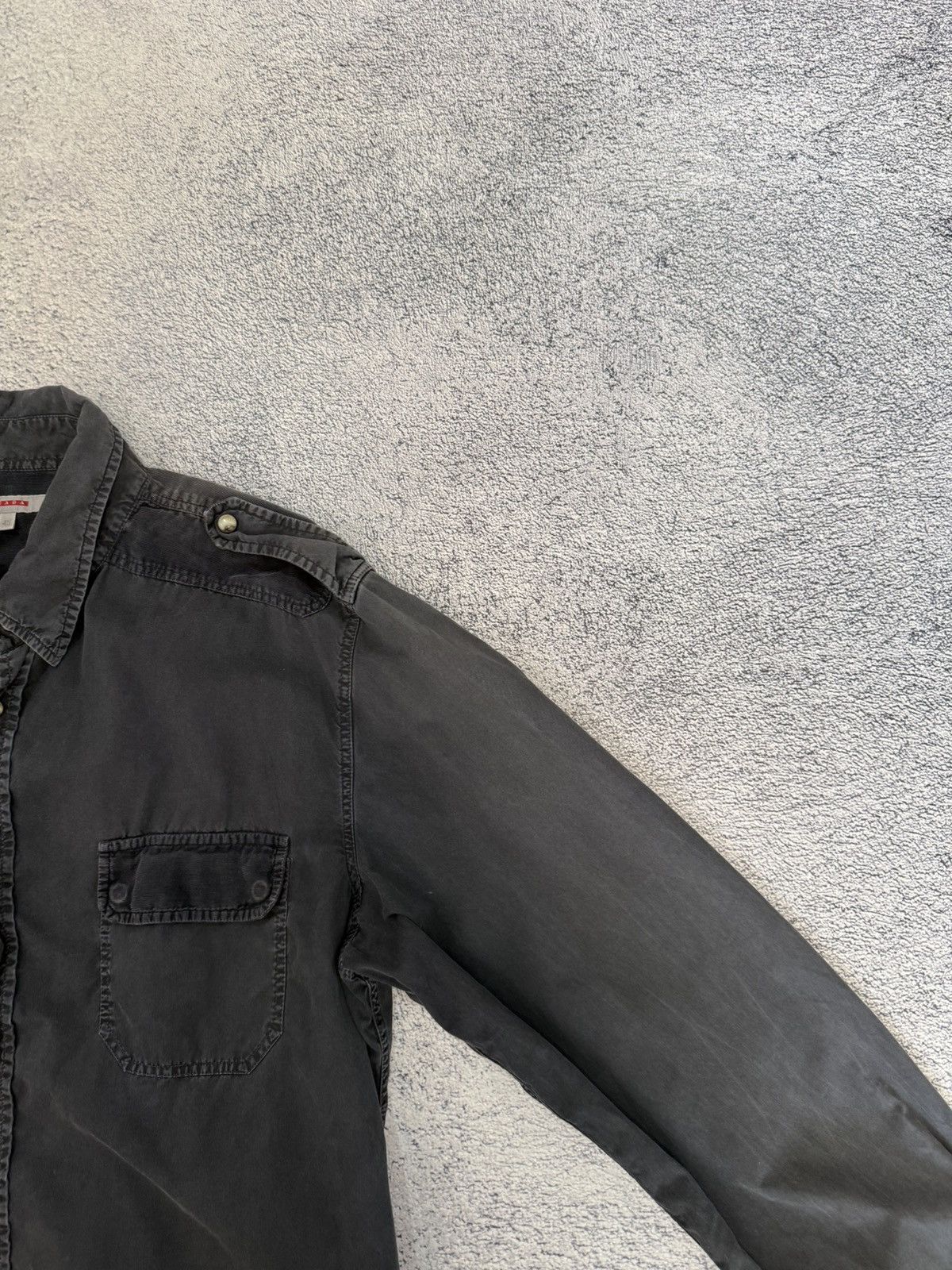 Prada Vintage Prada Military Shirt Utility Cotton Men 45 L Rare Size US L / EU 52-54 / 3 - 15 Thumbnail