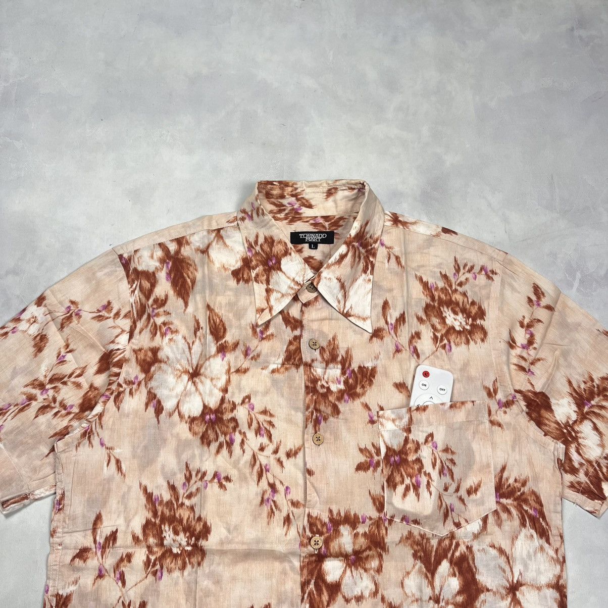 Tornado Mart Tornado Mart Floral Pattern Button Up Shirt Size L / US 10 / IT 46 - 2 Thumbnail