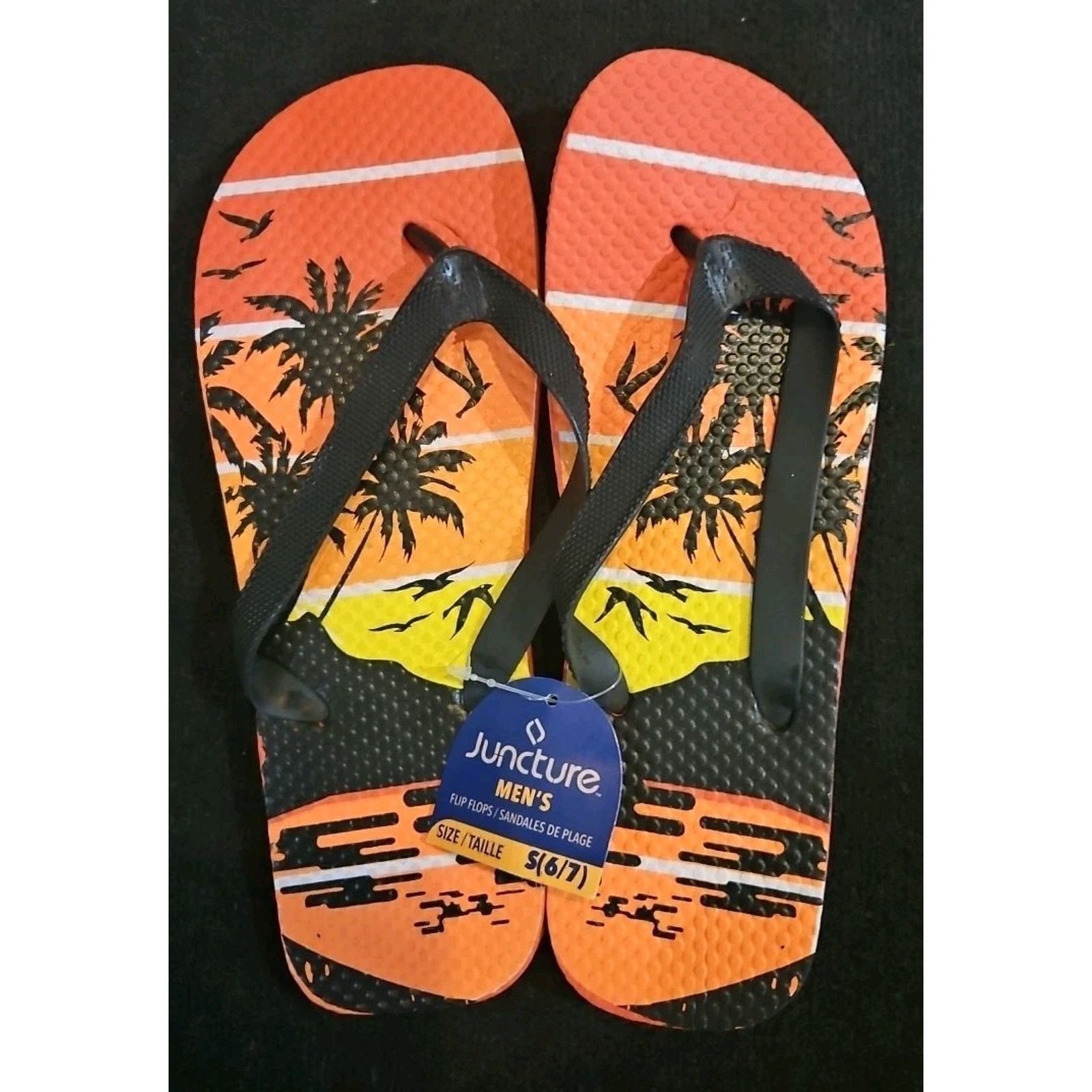Other Juncture Men's Size Small 6/7 Tropical Design Flip Flops Size US 7 / EU 40 - 2 Thumbnail