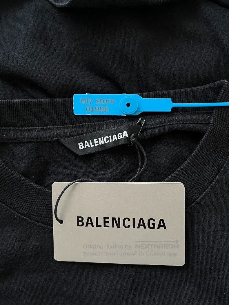 Balenciaga Balenciaga Letter Printed Round Neck Short Sleeve Off Shou Size M / US 6-8 / IT 42-44 - 5 Thumbnail