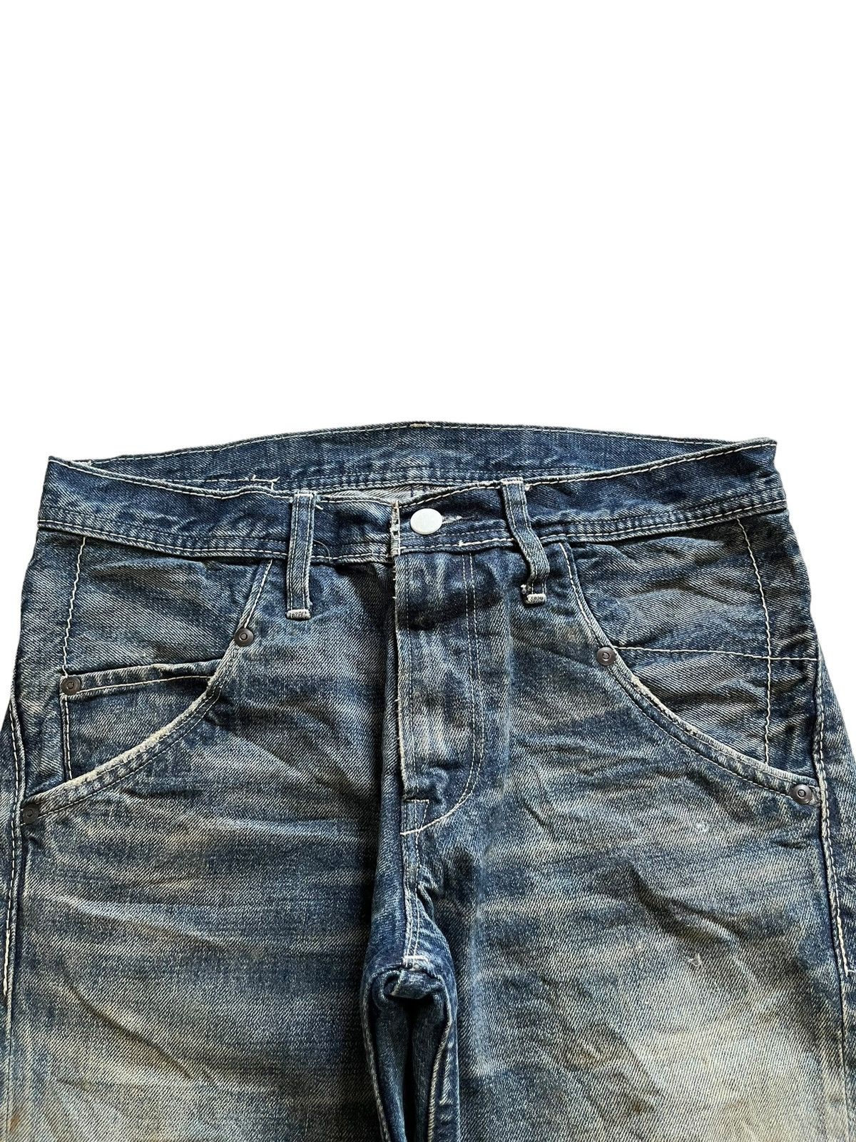 Japanese Brand Vintage Japanese Brand Mud Wash Distressed Loose Jeans Size US 31 - 4 Thumbnail
