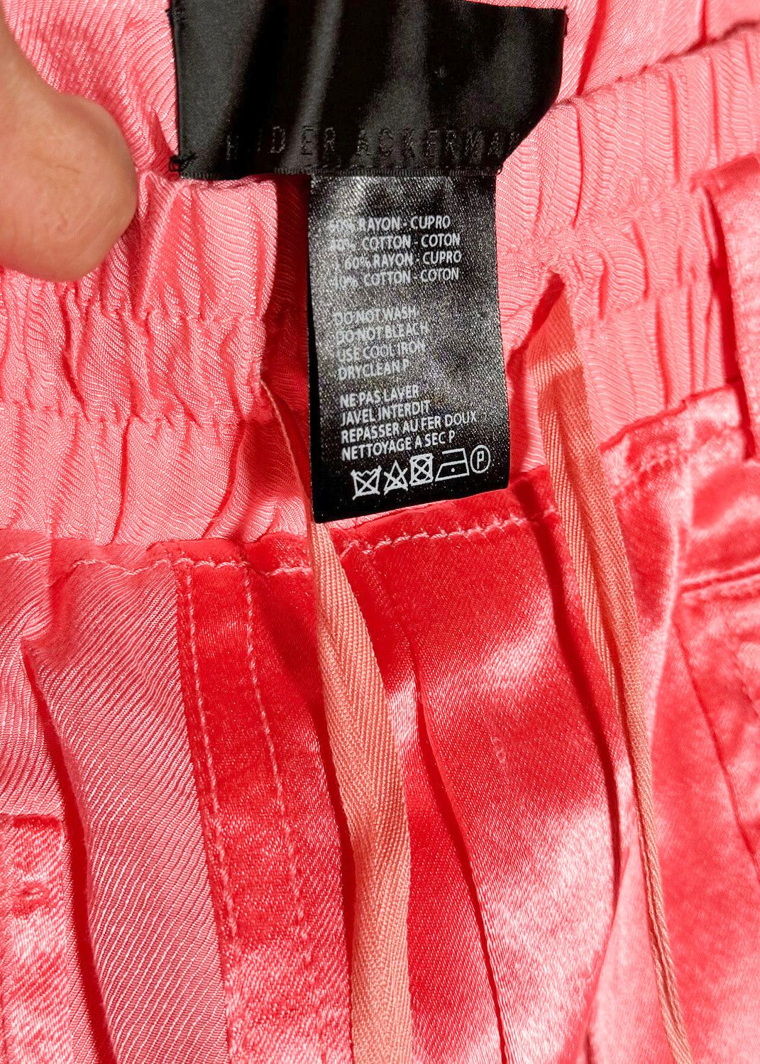 Haider Ackermann Haider Ackermann Pink Satin Patchwork Cropped Pants Size 27" / US 4 / IT 40 - 7 Thumbnail