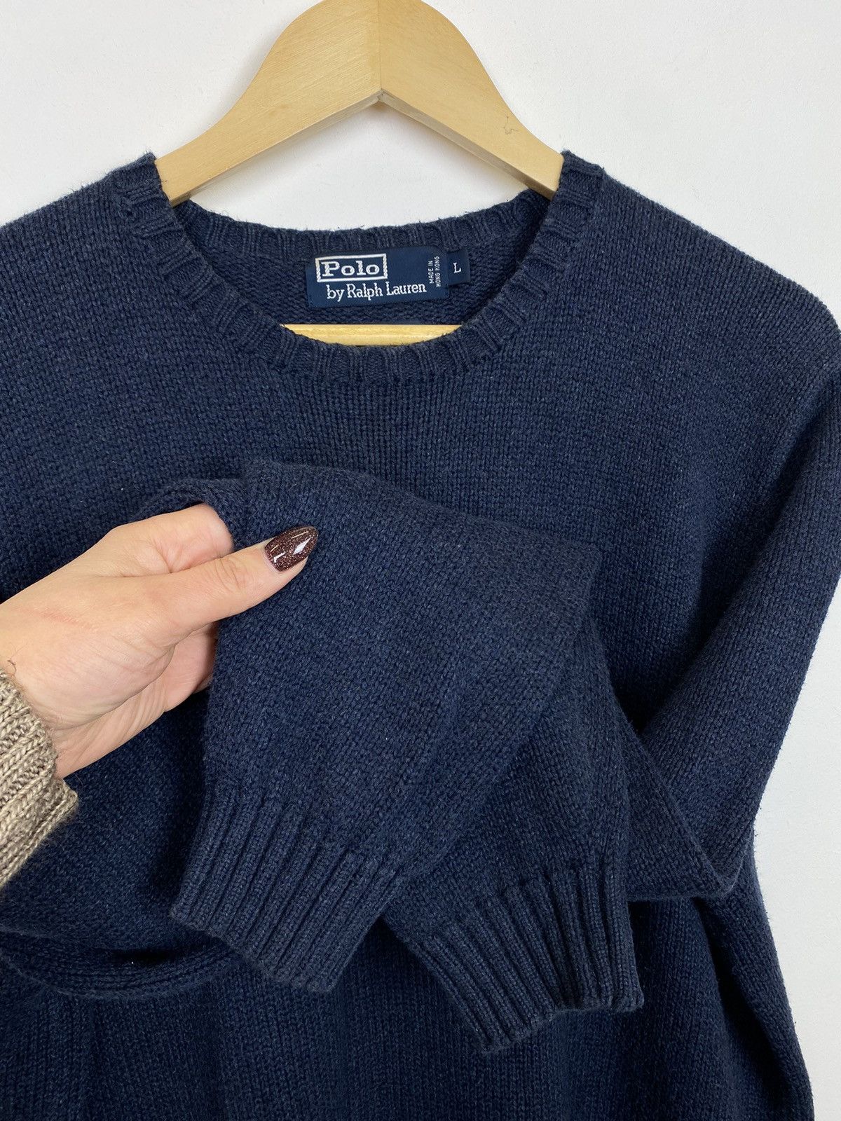Polo Ralph Lauren Vintage Y2K Polo Ralph Lauren Heavy Knit Sweater Red Pony Size US L / EU 52-54 / 3 - 4 Thumbnail