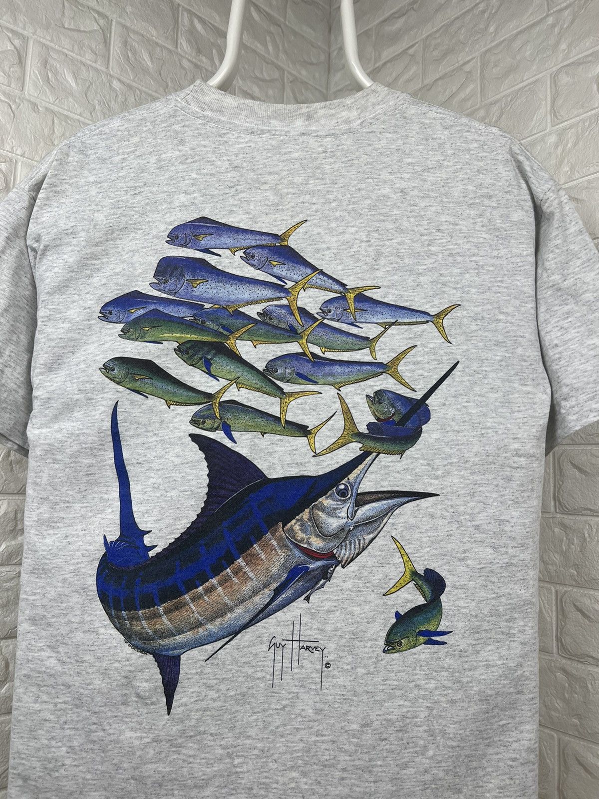 Guy Harvey × Vintage Guy-Harvey Nautical Sealife Fish Artwork Pocket Shirt Size US M / EU 48-50 / 2 - 5 Thumbnail