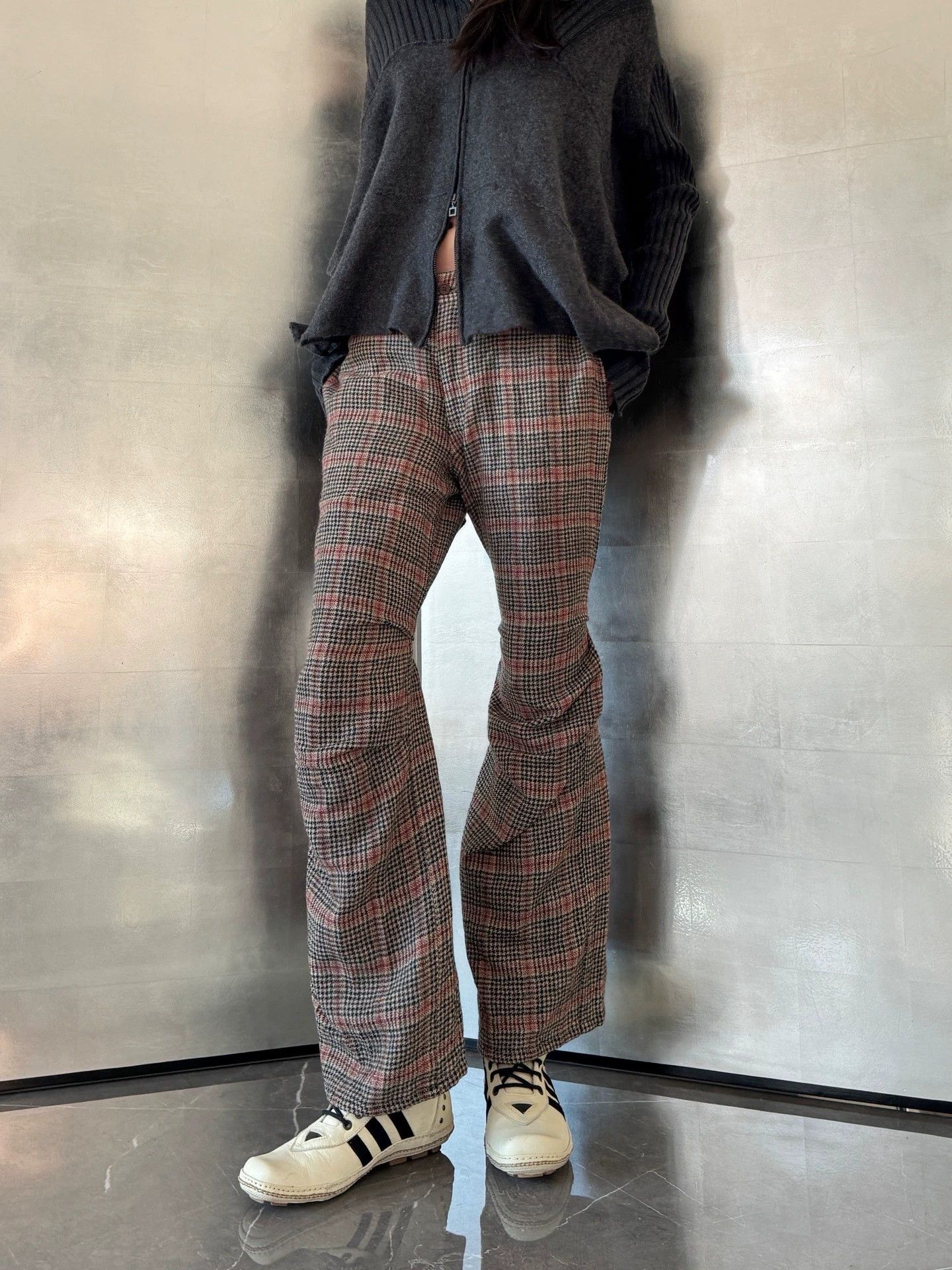 Vintage Vintage Japanese Houndstooth Wool Knee Strap Pants Size M Size 27" / US 4 / IT 40 - 6 Thumbnail