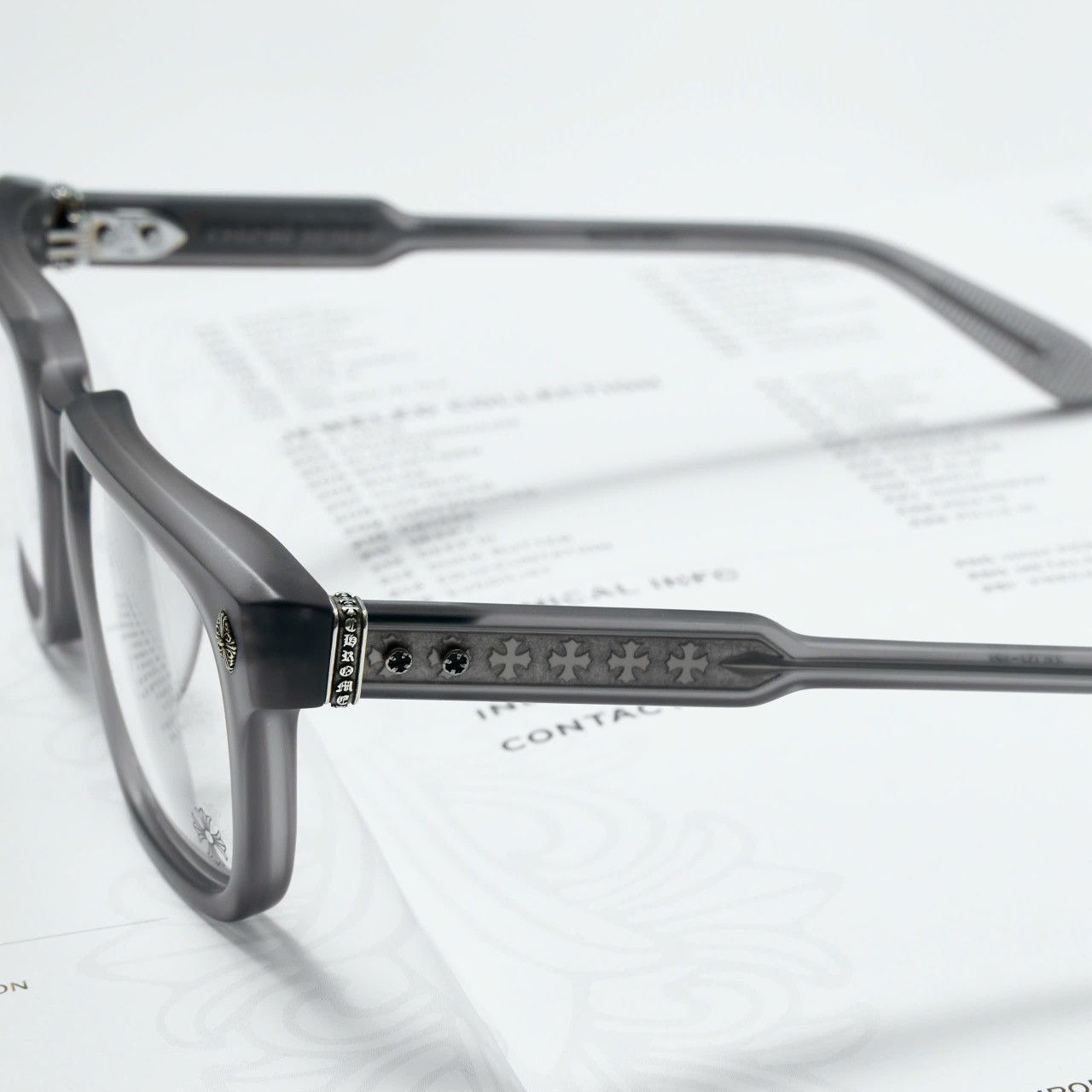 Chrome Hearts CHROME HEARTS AMBIDIXTROUS MATTE GRAPHITE GLASSES Size ONE SIZE - 3 Thumbnail
