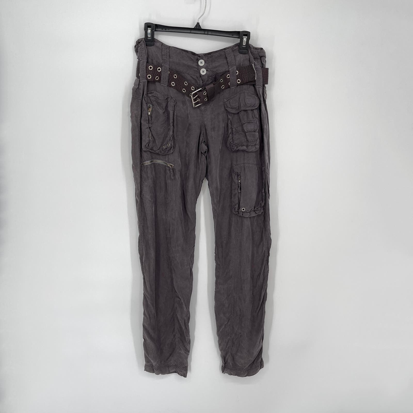 image of Pete & Greta By Johnny Was Y2K Cargo Pants New Size 6 Gray in Grey, Women's