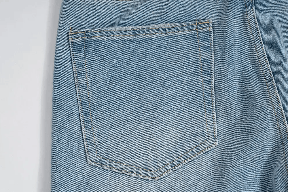 Jean × Vintage Heavy Washed Faded Blue Ripped Baggy jeans Size US 34 / EU 50 - 5 Thumbnail
