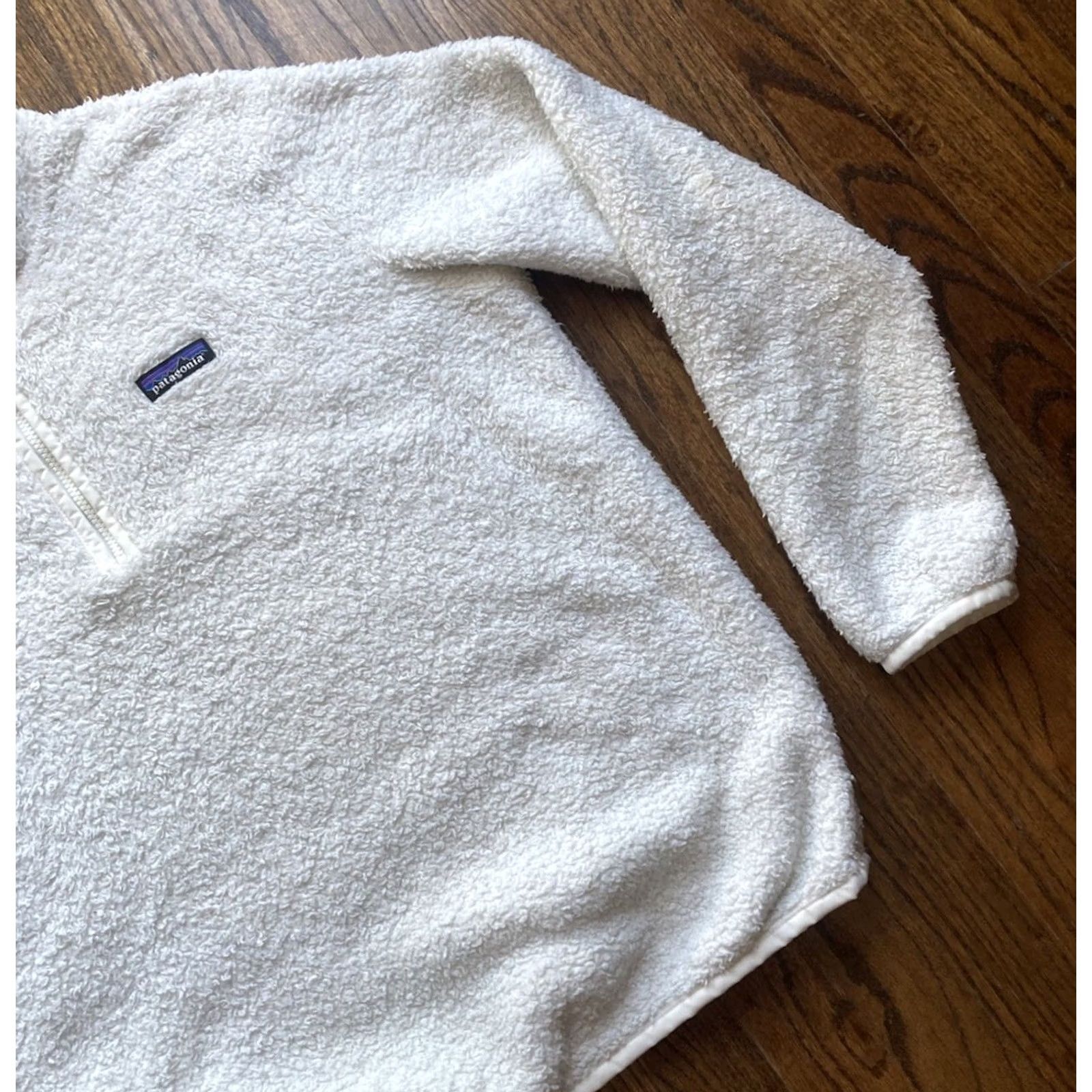 Patagonia Patagonia Fleece Pullover Sweater 1/4 Zip Womens Large White Logo Zipper Mock Neck Regular Size L Size L / US 10 / IT 46 - 3 Thumbnail