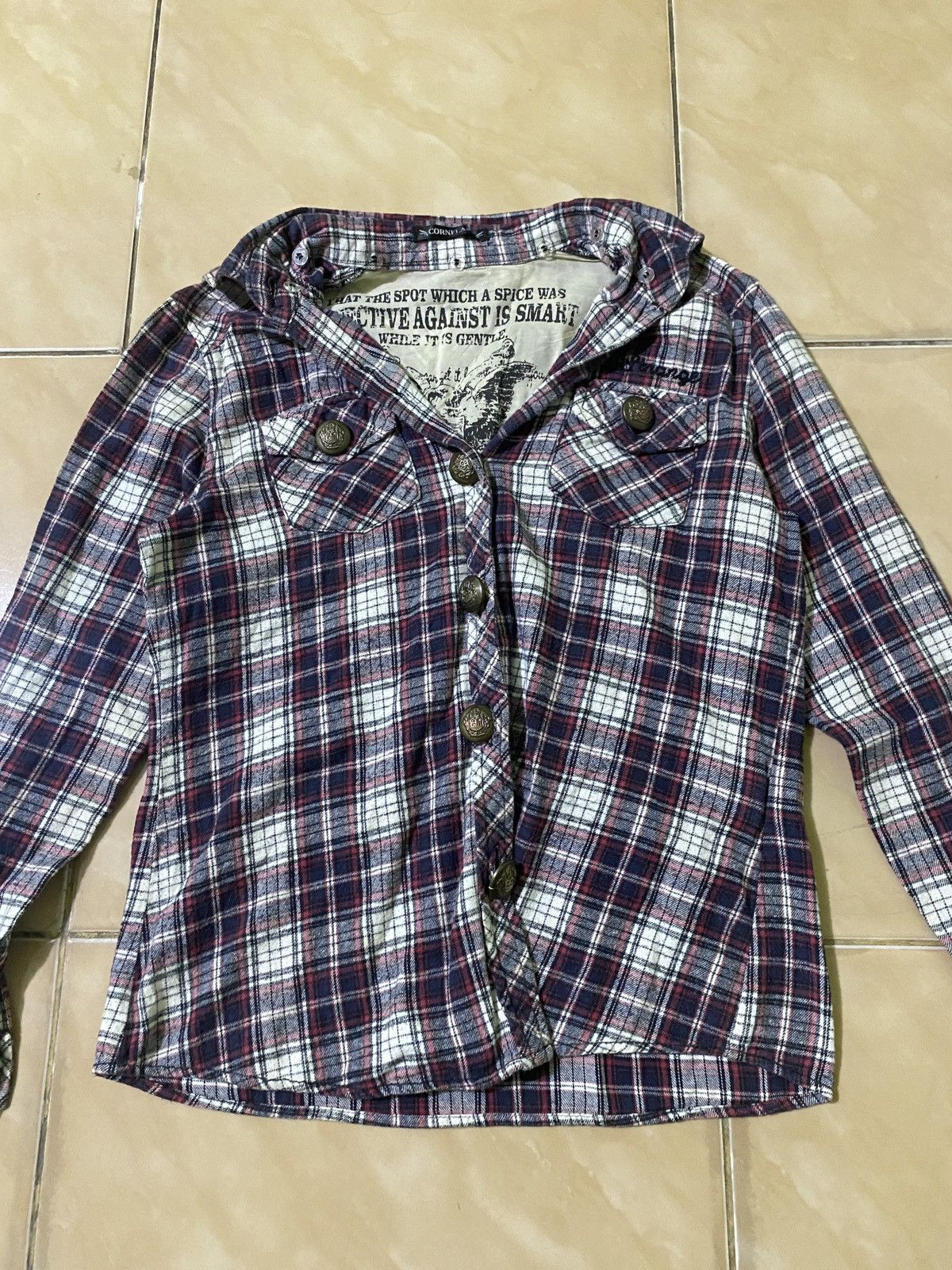 Yasuyuki Ishii CORNFLAKE JAPANESE BRAND BUTTON UP Size L / US 10 / IT 46 - 3 Thumbnail