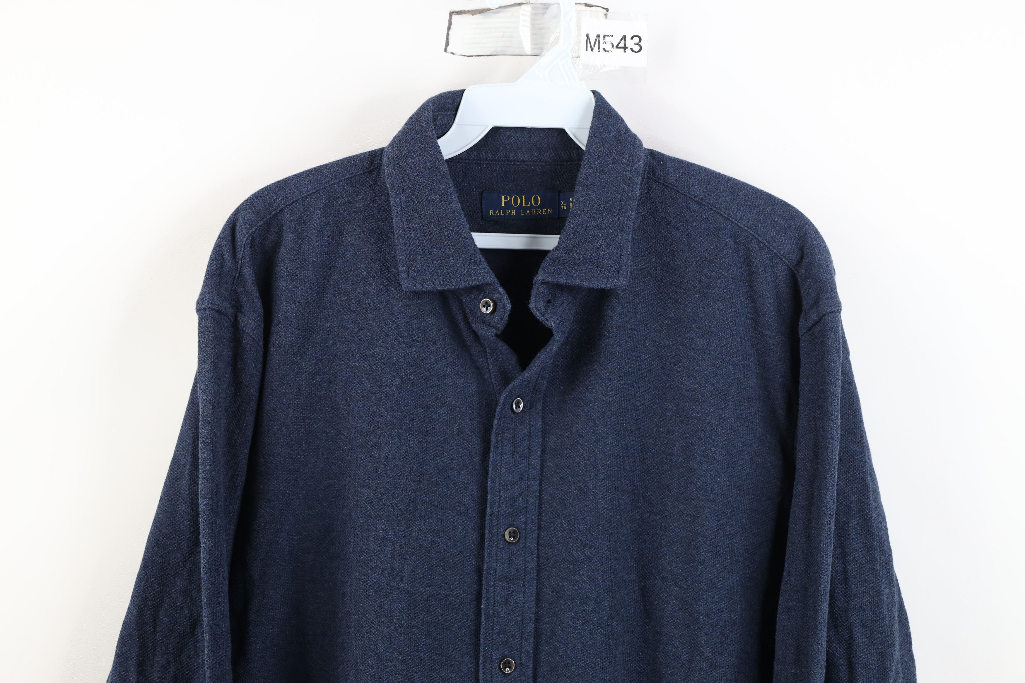 Ralph Lauren Vintage Y2K Ralph Lauren Thermal Knit Button Shirt Blue Size US XL / EU 56 / 4 - 2 Thumbnail