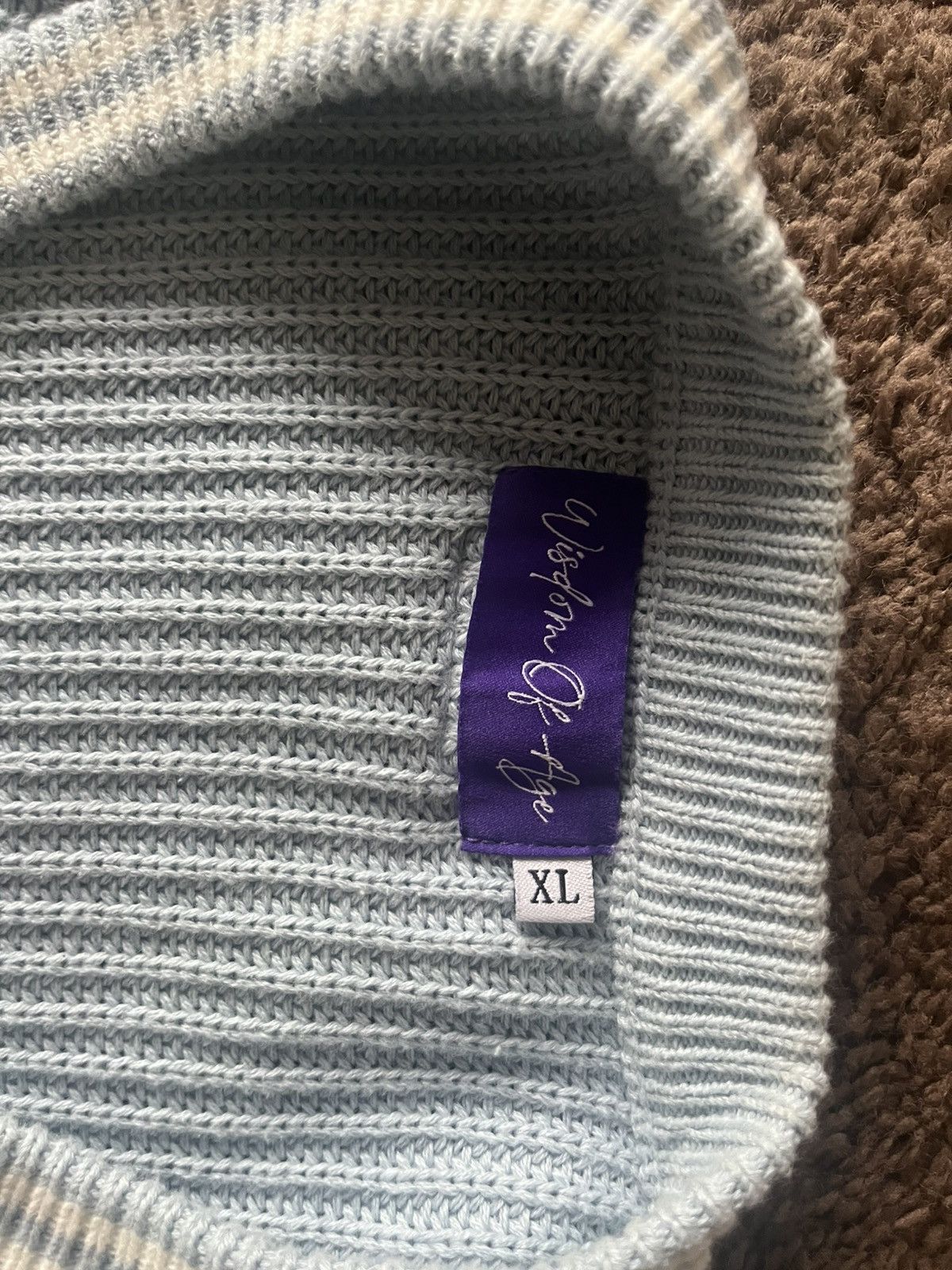 Other Baby Blue Knitted Button Sweater Size US XL / EU 56 / 4 - 2 Thumbnail