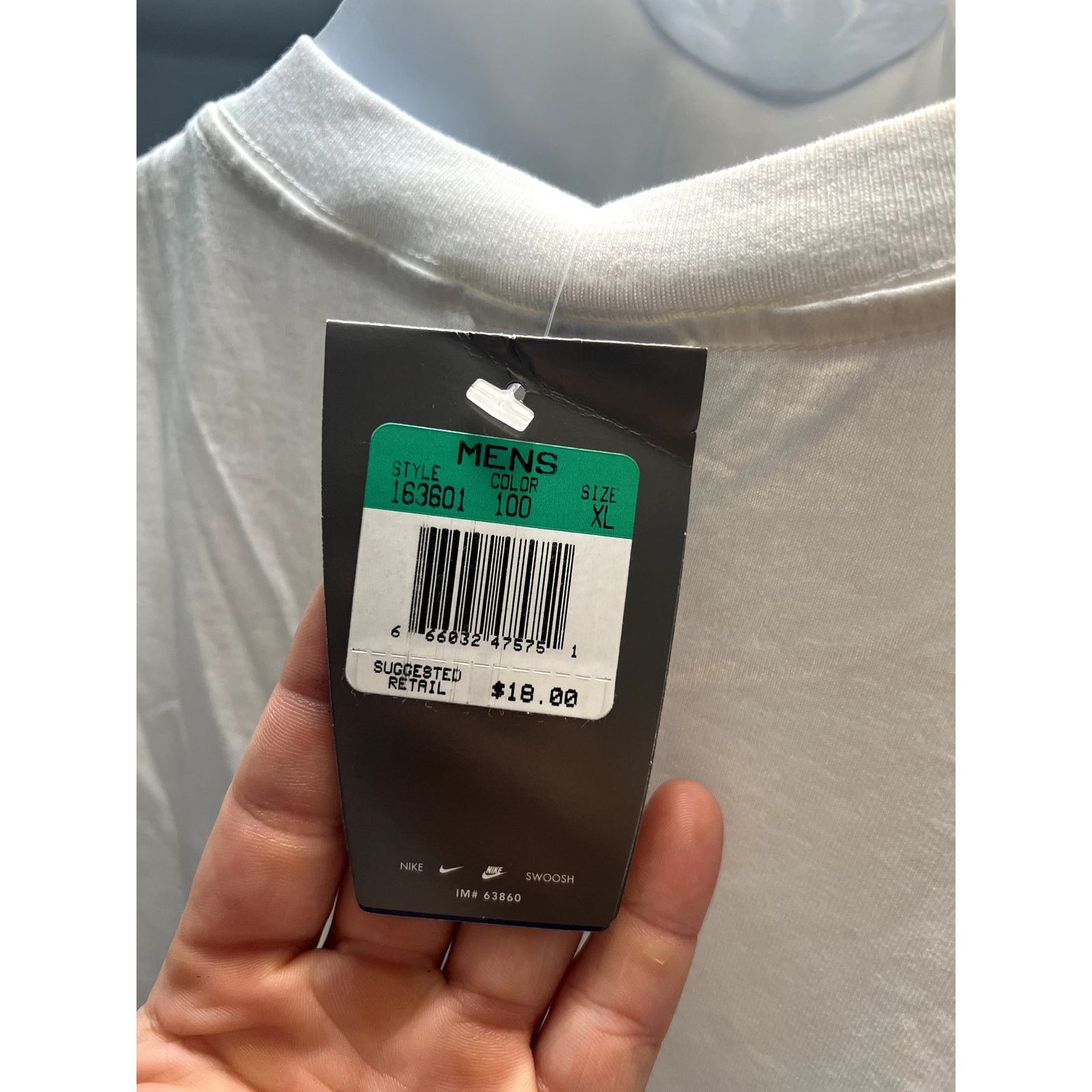Nike Vintage Nike Soccer NWT T-Shirt-90s White Tag-Sz:XL Swoosh Size US XL / EU 56 / 4 - 4 Thumbnail