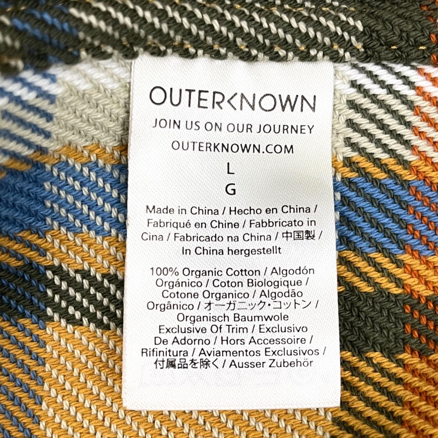 Outerknown Outerknown Blanket Shirt Mens L Brown Plaid Organic Cotton Heavyweight Flannel Size US L / EU 52-54 / 3 - 7 Thumbnail