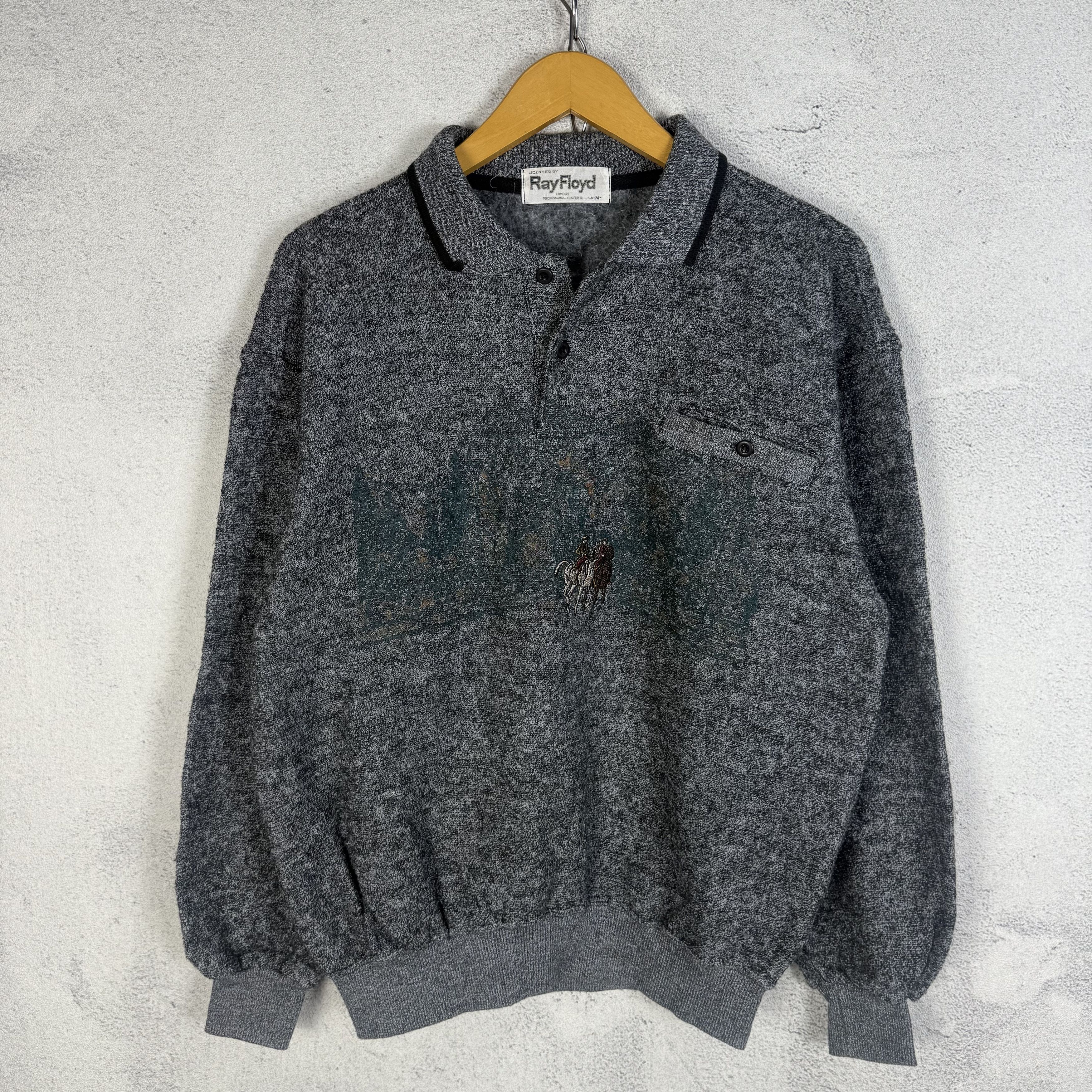 Vintage Vintage 90s Ray Floyd Knit Sweater Jumper Cardigan Size US M / EU 48-50 / 2 - 1 Thumbnail