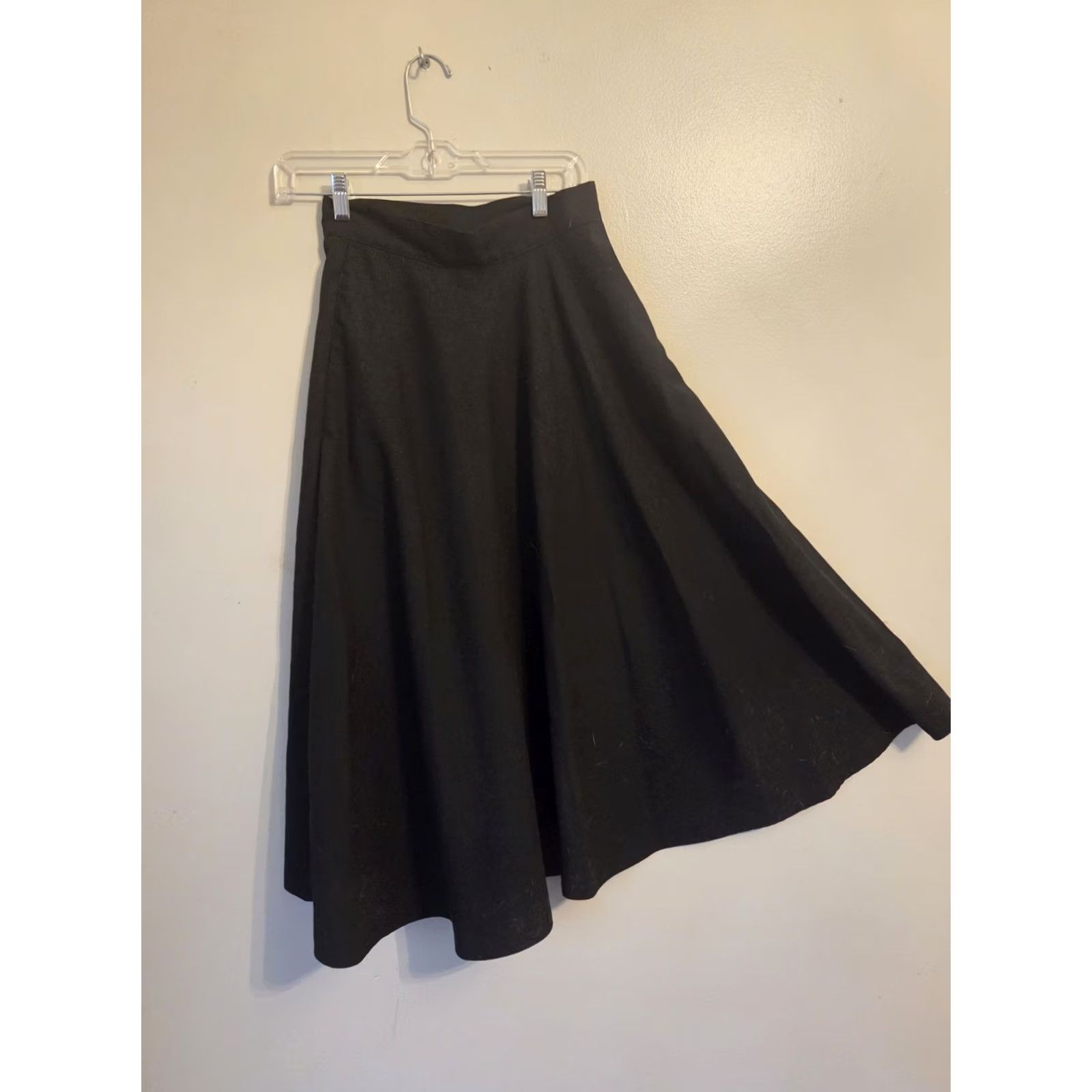 Vintage VINTAGE 70s Haberdasher Maxi Skirt Black Size 2 Size 26" / US 2 / IT 38 - 2 Thumbnail