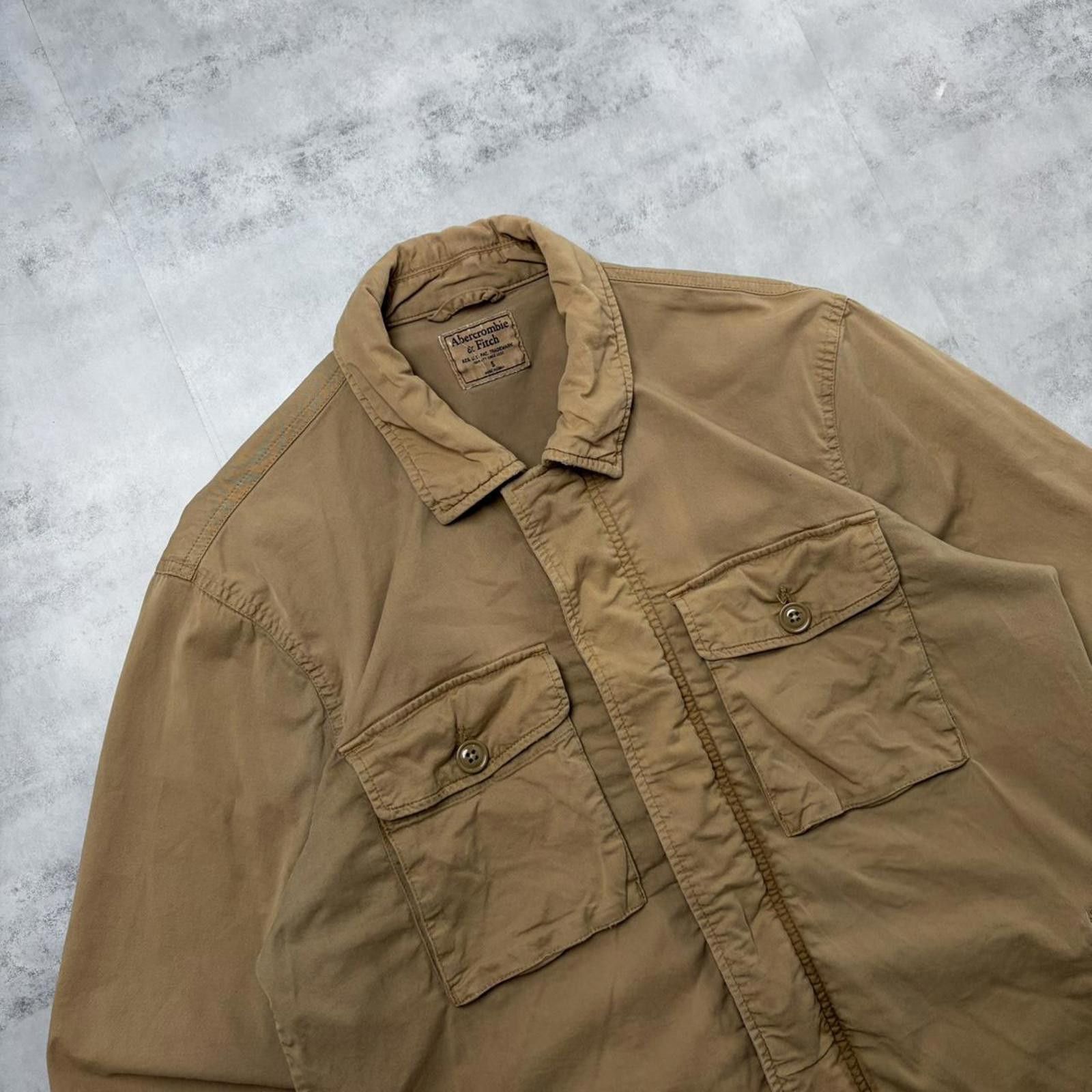Abercrombie & Fitch Vintage Tan Abercrombie & Fitch Military Bomber Jacket Size US S / EU 44-46 / 1 - 5 Thumbnail