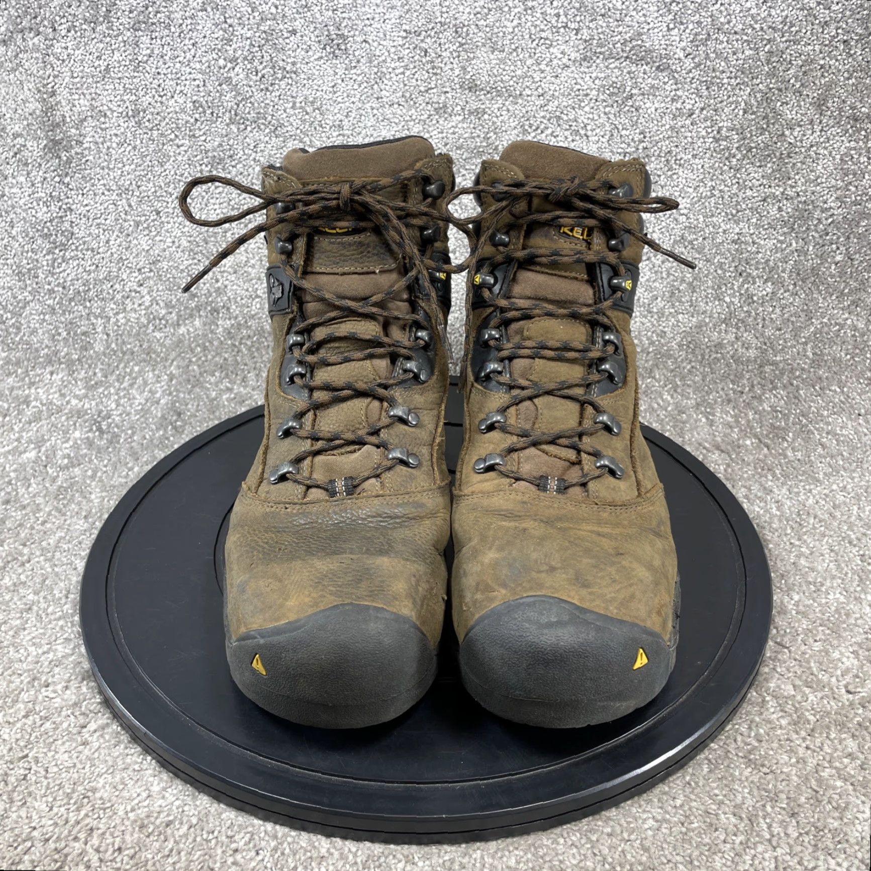 KEEN Keen Boots Mens Size 14 D Louisville Steel Toe Work Cascade Brown Leather Size US 14 / EU 47 - 4 Thumbnail