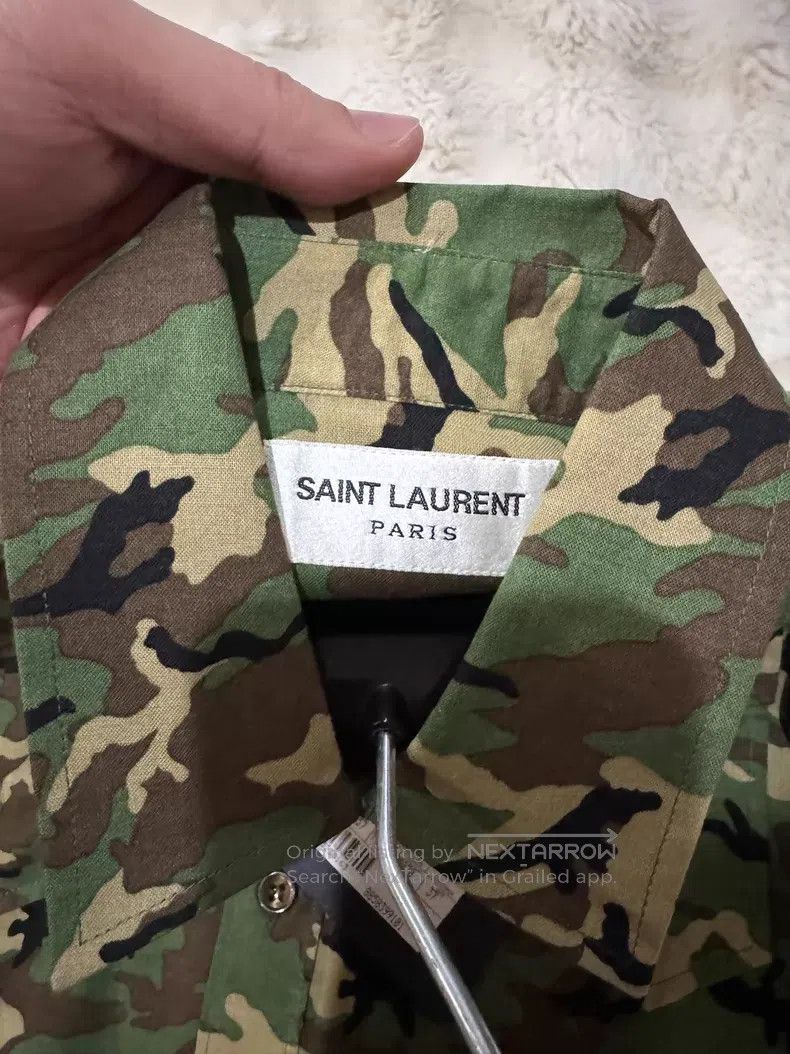 Saint Laurent Paris Saint Laurent Paris size 37 Original Camouflage Shirt Size US XS / EU 42 / 0 - 3 Thumbnail