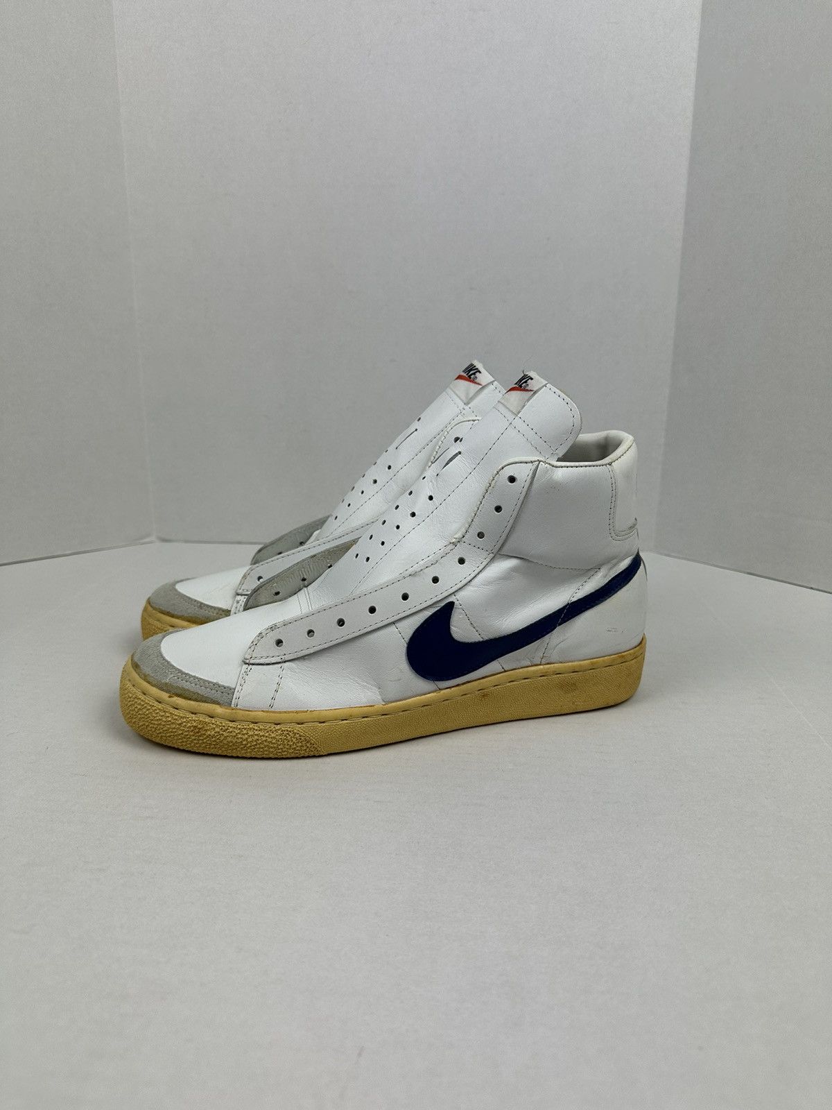 Nike Blazer Leather Taiwan 1980 White/blue 80's Mid Shoes, Men's (Size 11)