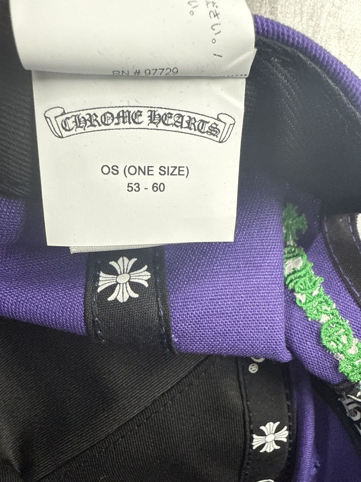 Chrome Hearts CHROME HEARTS LETTER HAT PURPLE GREEN Size ONE SIZE - 6 Thumbnail