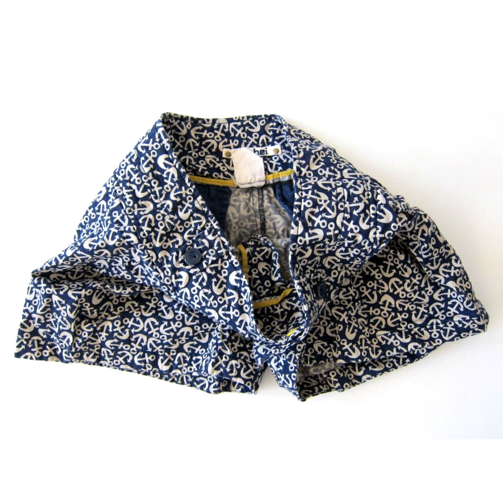 Anthropologie Hei Hei Anthropologie 100% Cotton Blue Anchor Sailor Boat Pleated Short Women 2 Size 26" / US 2 / IT 38 - 5 Thumbnail