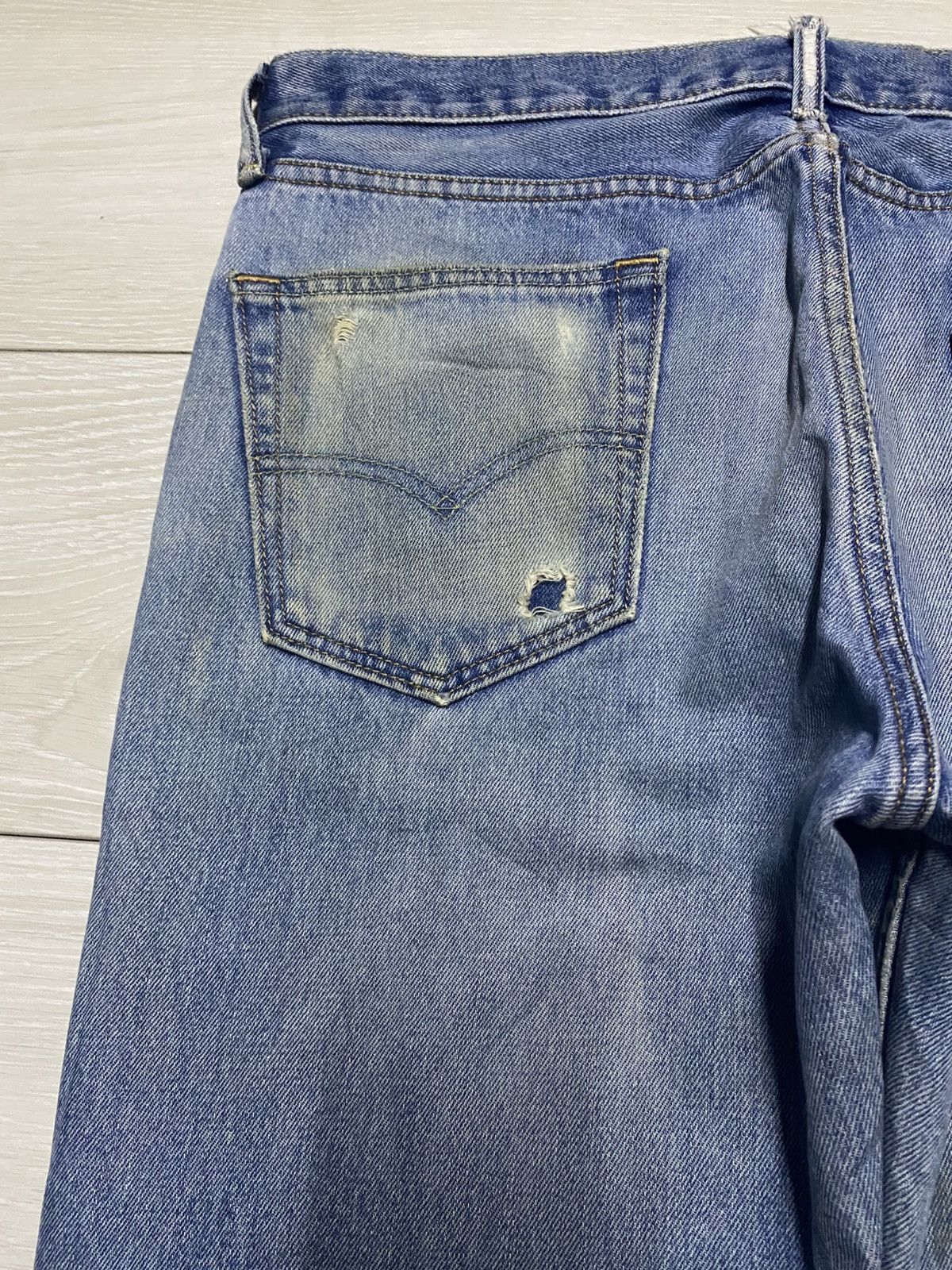 Levi's Vintage Levis 514 light Wash Faded Distressed Jeans Size US 36 / EU 52 - 9 Thumbnail