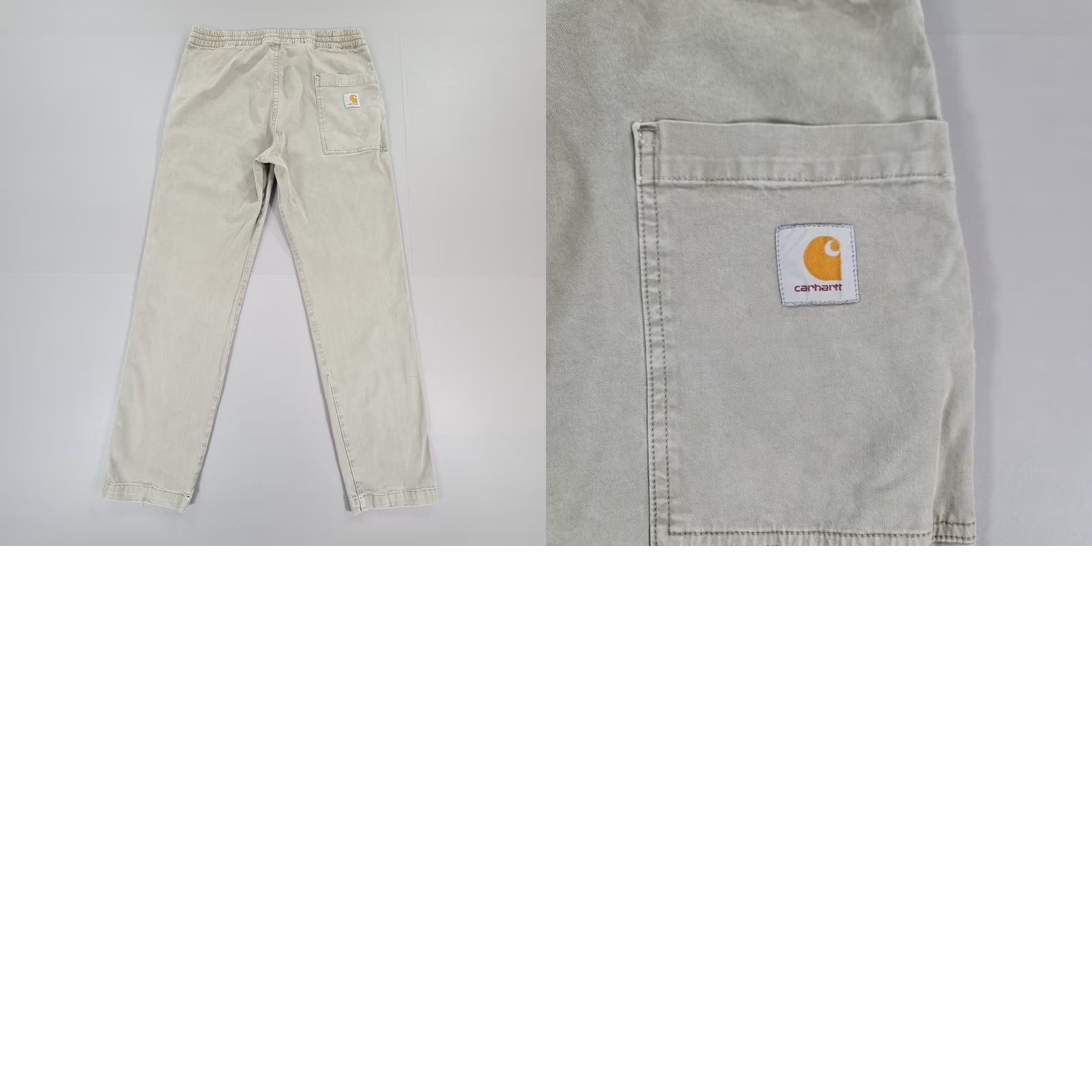 Carhartt Carhartt Mens Trousers Grey Small Regular Cargo Pants Workwear Elastic Waist Pockets 98% Cotton 2% Elastane Vintage No Mens Size US 30 / EU 46 - 8 Thumbnail