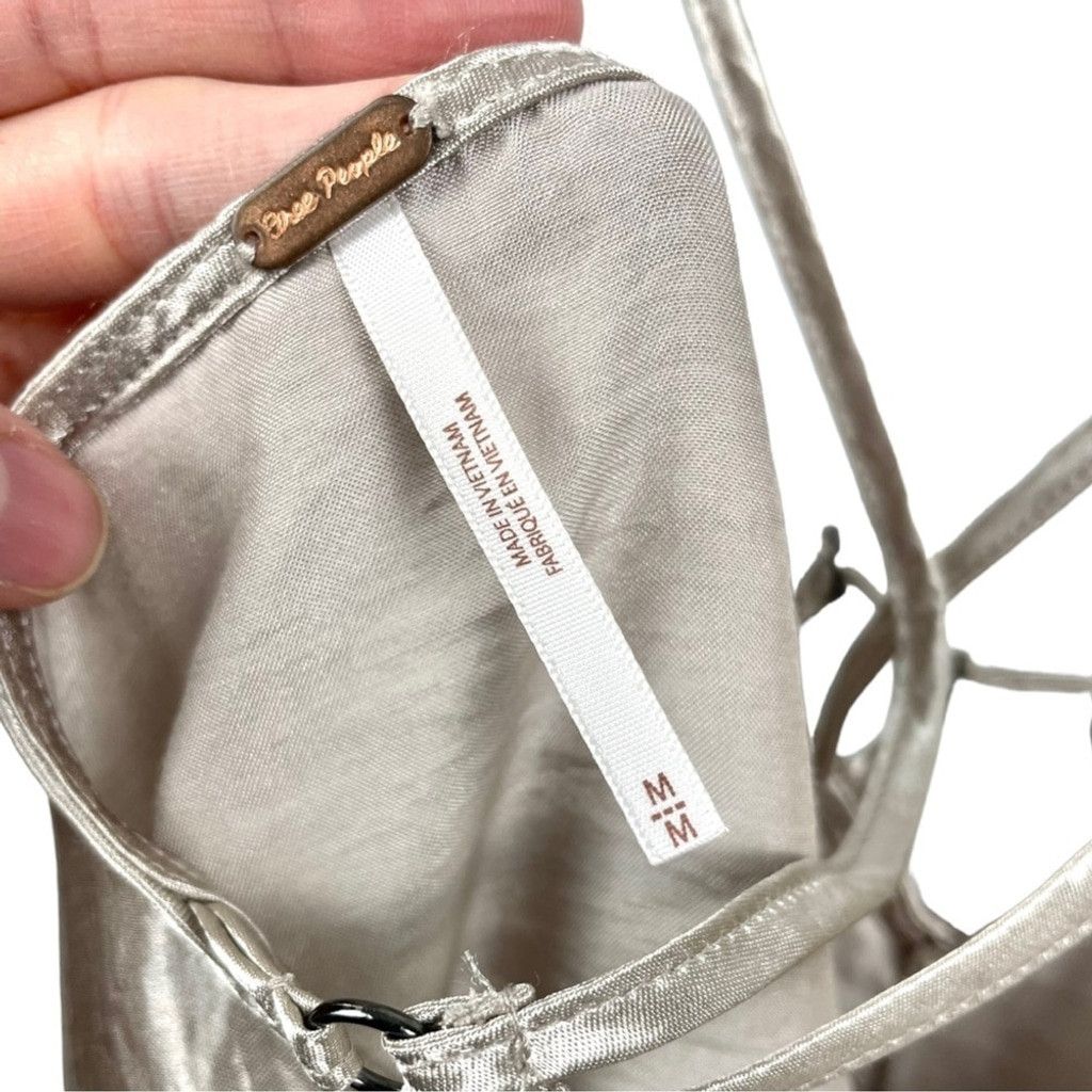 Free People Free People Silver Haze Satin Camisole Size M Size M / US 6-8 / IT 42-44 - 6 Thumbnail