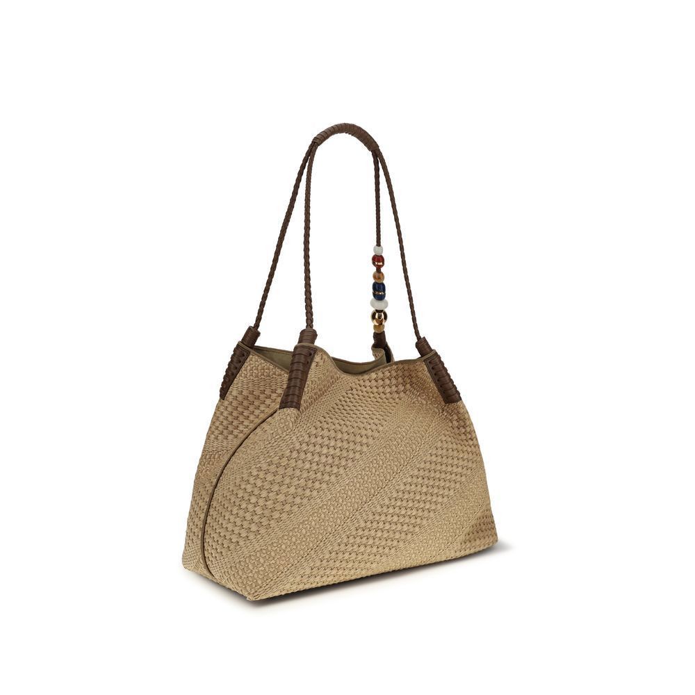 Etro Etro Beige Raffia Shoulder Bag Size ONE SIZE - 3 Thumbnail