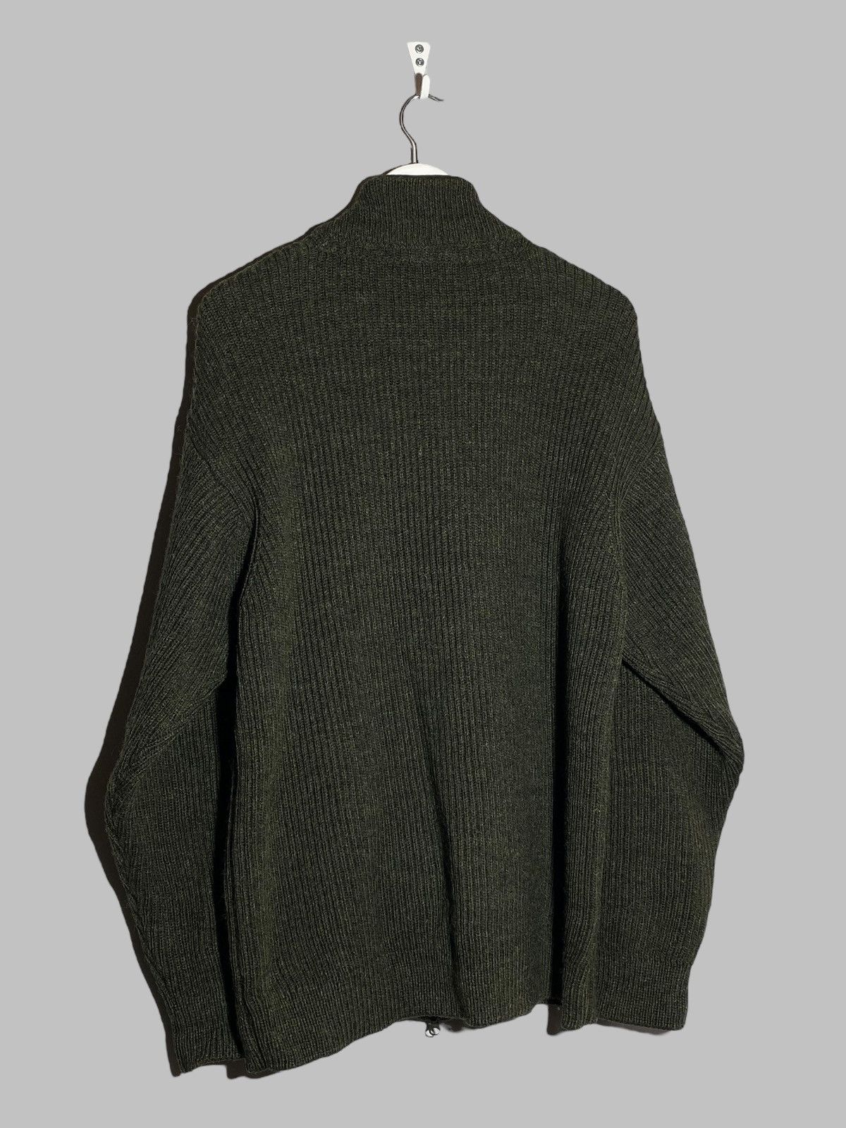 Barbour 🔥 BARBOUR TYNE CARDIGAN FULL ZIP KNITWEAR OLIVE MILITARY Size US L / EU 52-54 / 3 - 2 Thumbnail