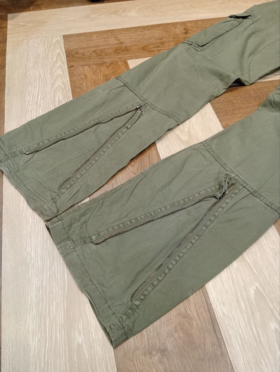 JACKROSE JACKROSE JAPAN FLARED CARGO PANTS SIZE 33 GREEN ARMY Size US 33 - 9 Thumbnail