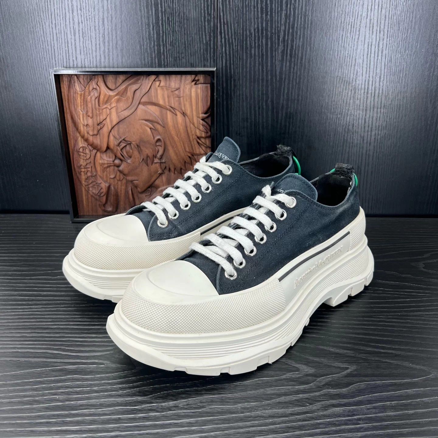 Alexander McQueen McQ Black & White Martin Boots 43 Lining Wear Original Box Size US 10 / EU 43 - 1 Thumbnail