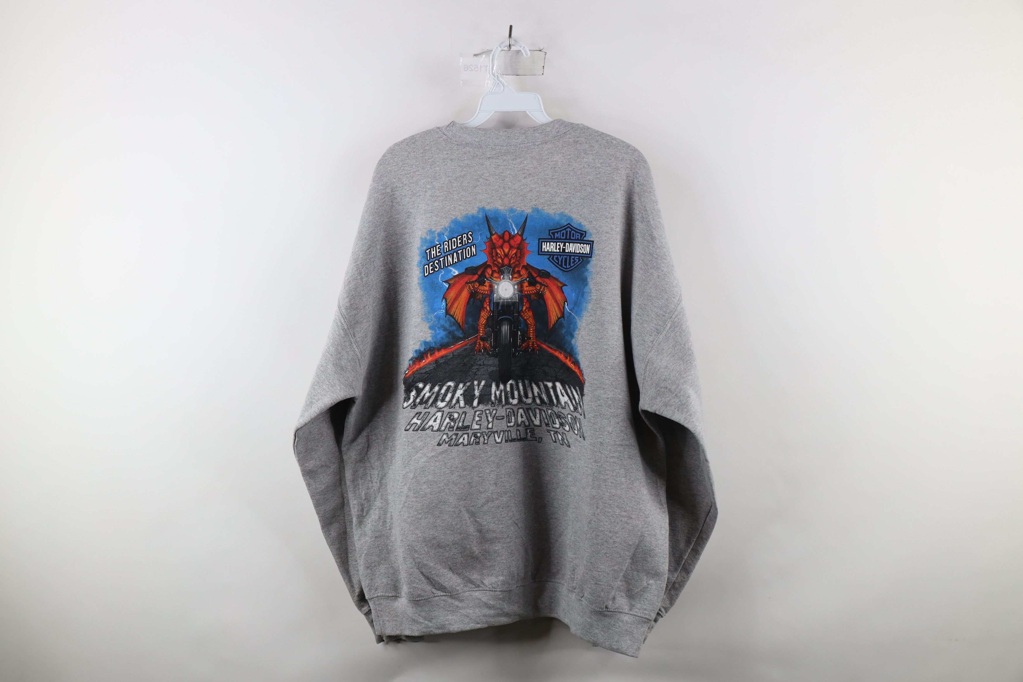 Harley Davidson Harley Davidson Mountain Dragon Crewneck Sweatshirt Gray Size US XL / EU 56 / 4 - 9 Thumbnail