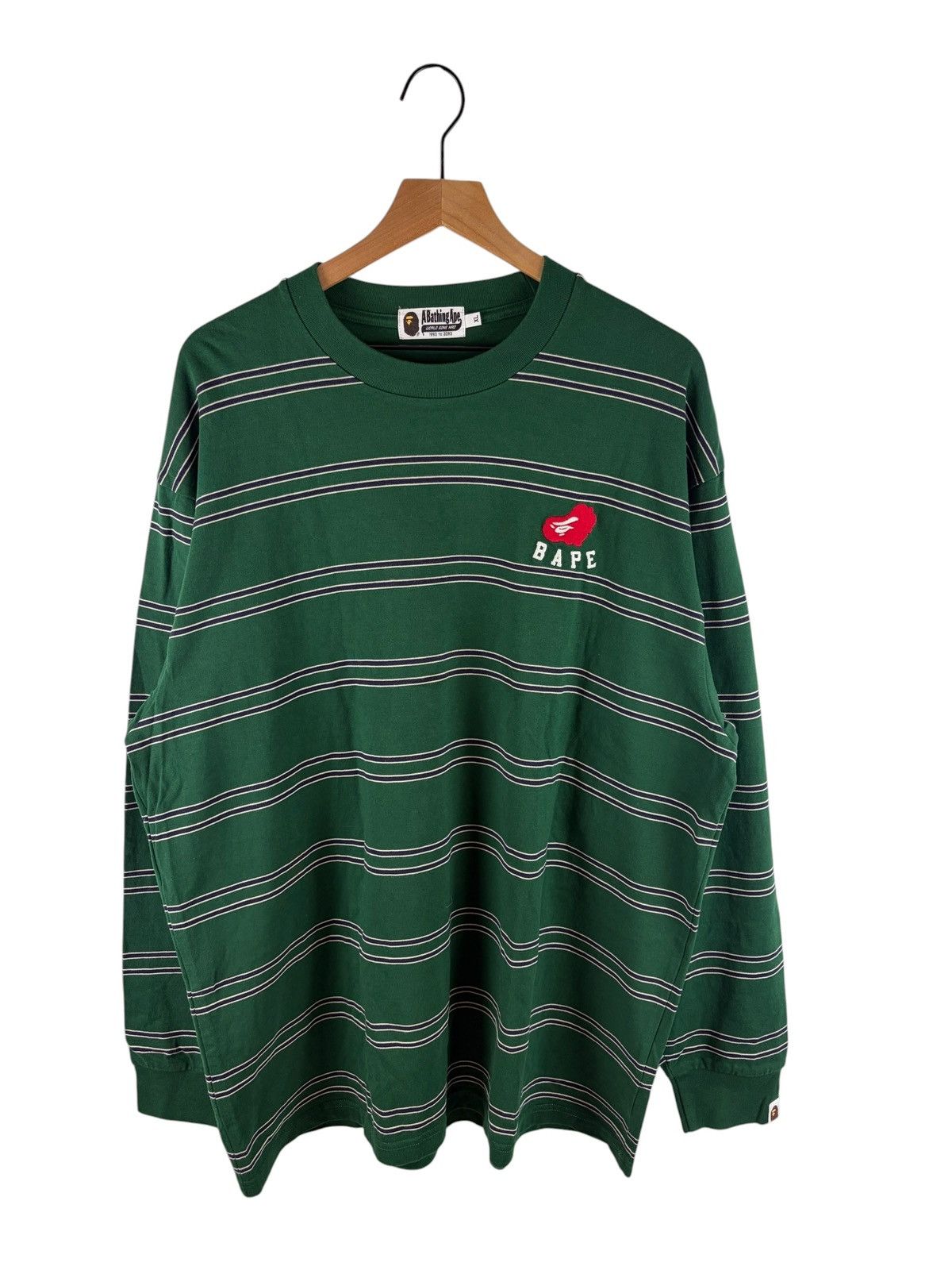 Bape SS24 BAPE Ape Heart Hoop L/S Tee Size US XL / EU 56 / 4 - 1 Thumbnail