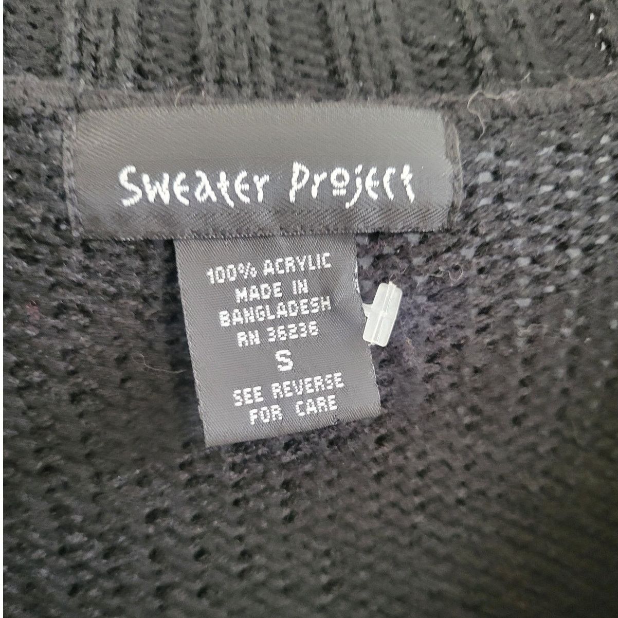 Other Vintage Sweater Project Black Long Sleeve Sweater Dress - S Size S / US 4 / IT 40 - 3 Thumbnail