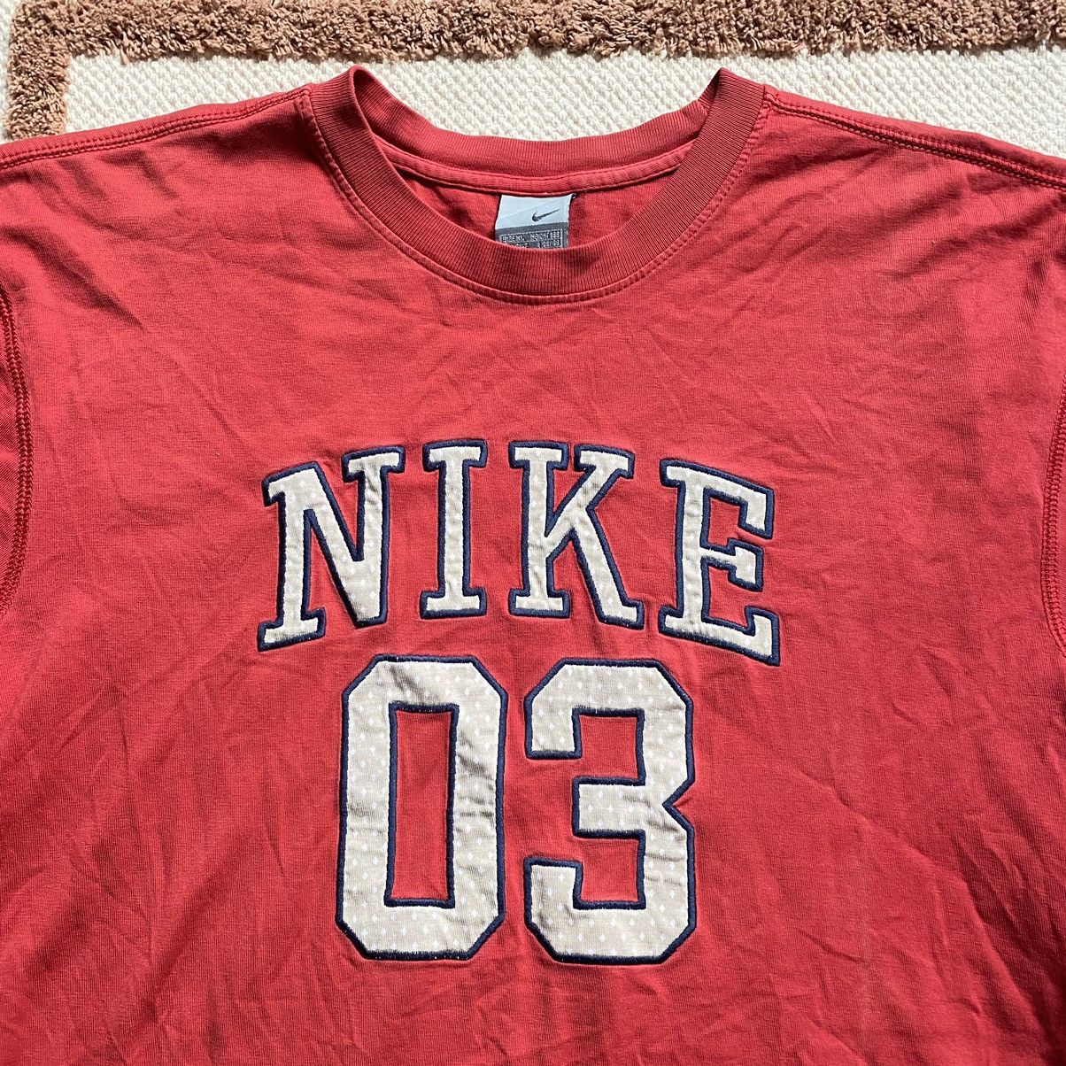 Nike × Vintage NIKE Y2K BIG EMBROIDERED LOGO T SHIRT Size US XL / EU 56 / 4 - 2 Thumbnail